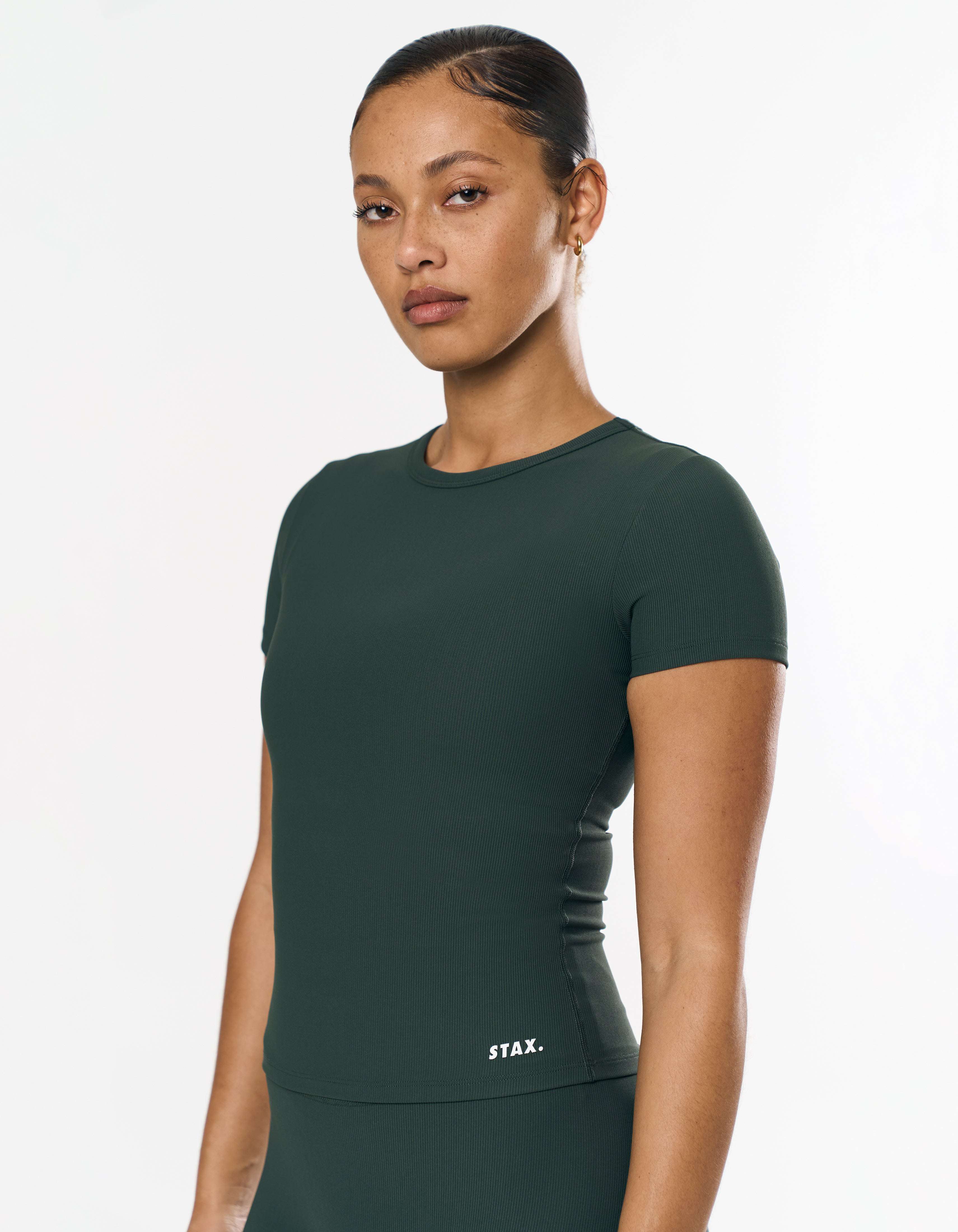 Active Rib Fitted Tee - Alpine - Image 3