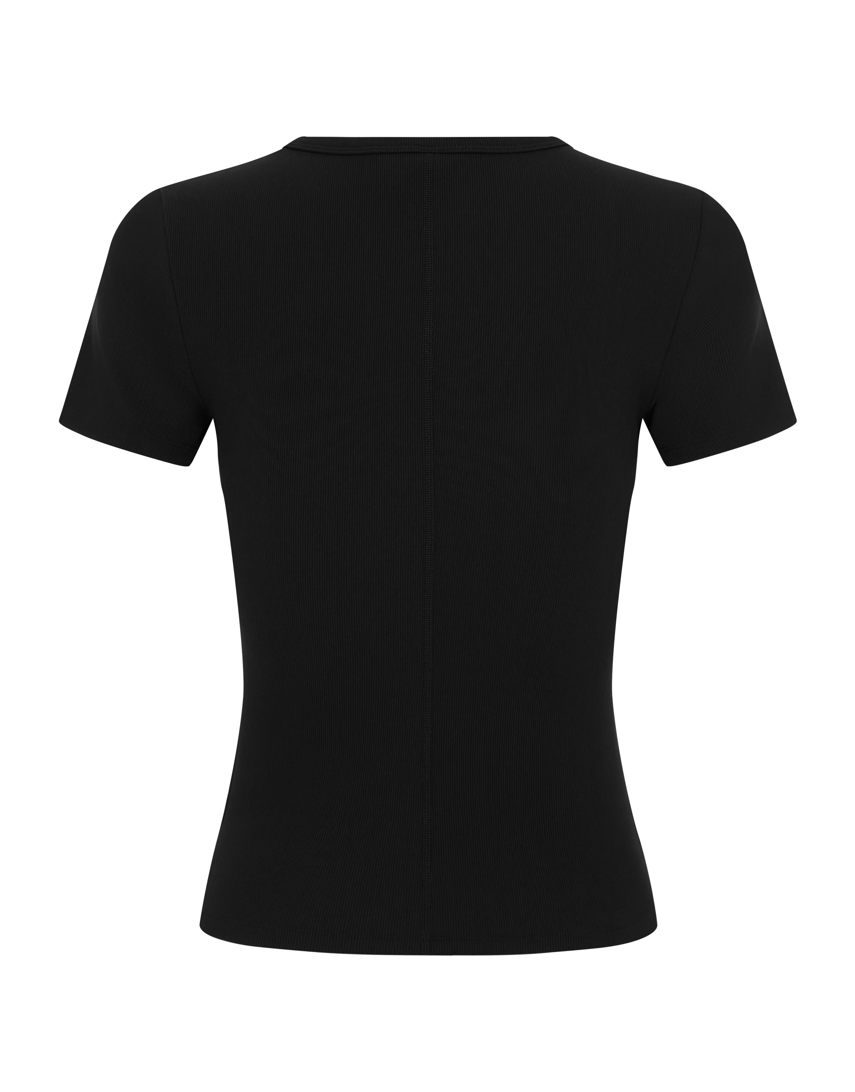 Active Rib Fitted Tee - Black - Image 7