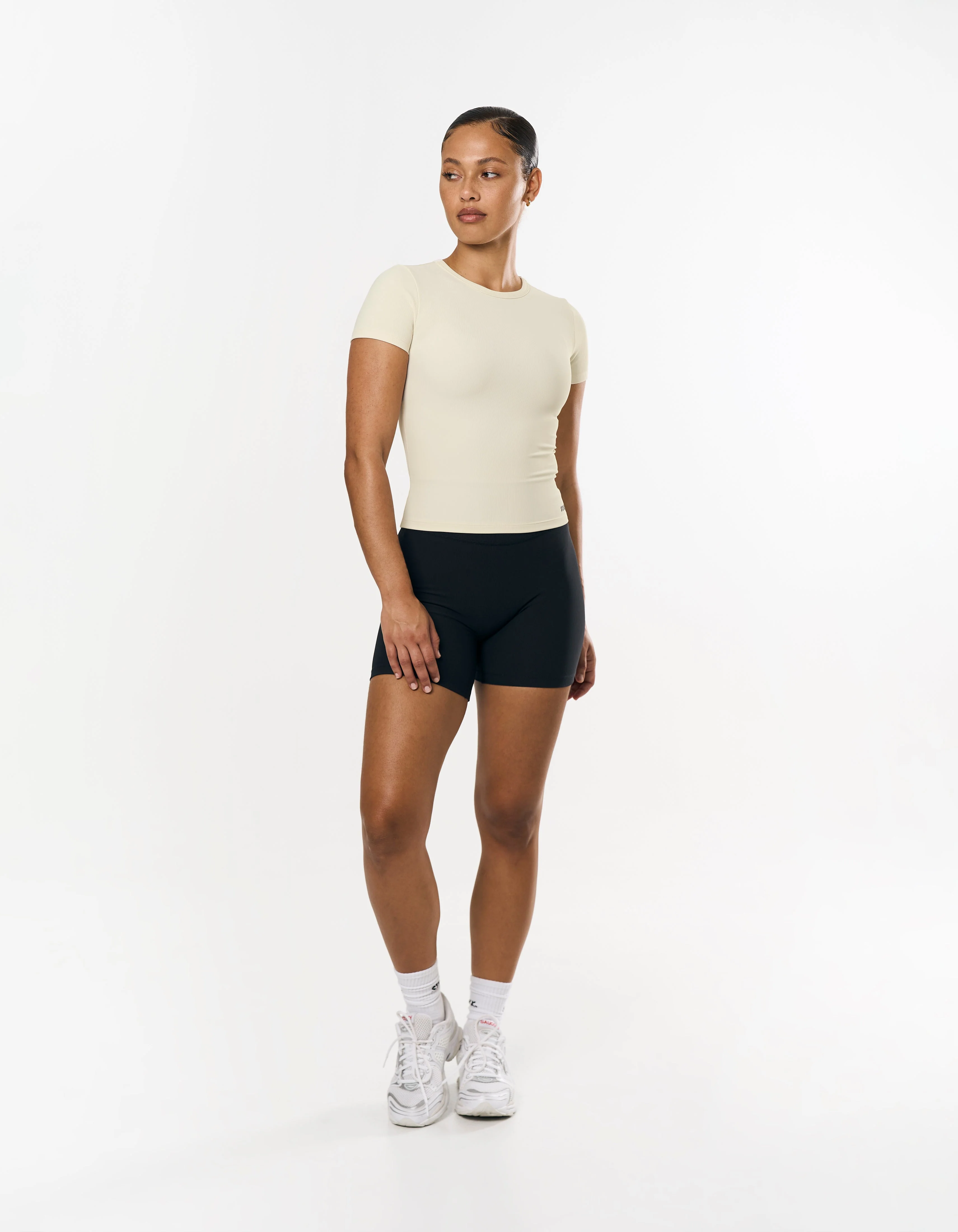 Active Rib Fitted Tee - Cloud - Image 3