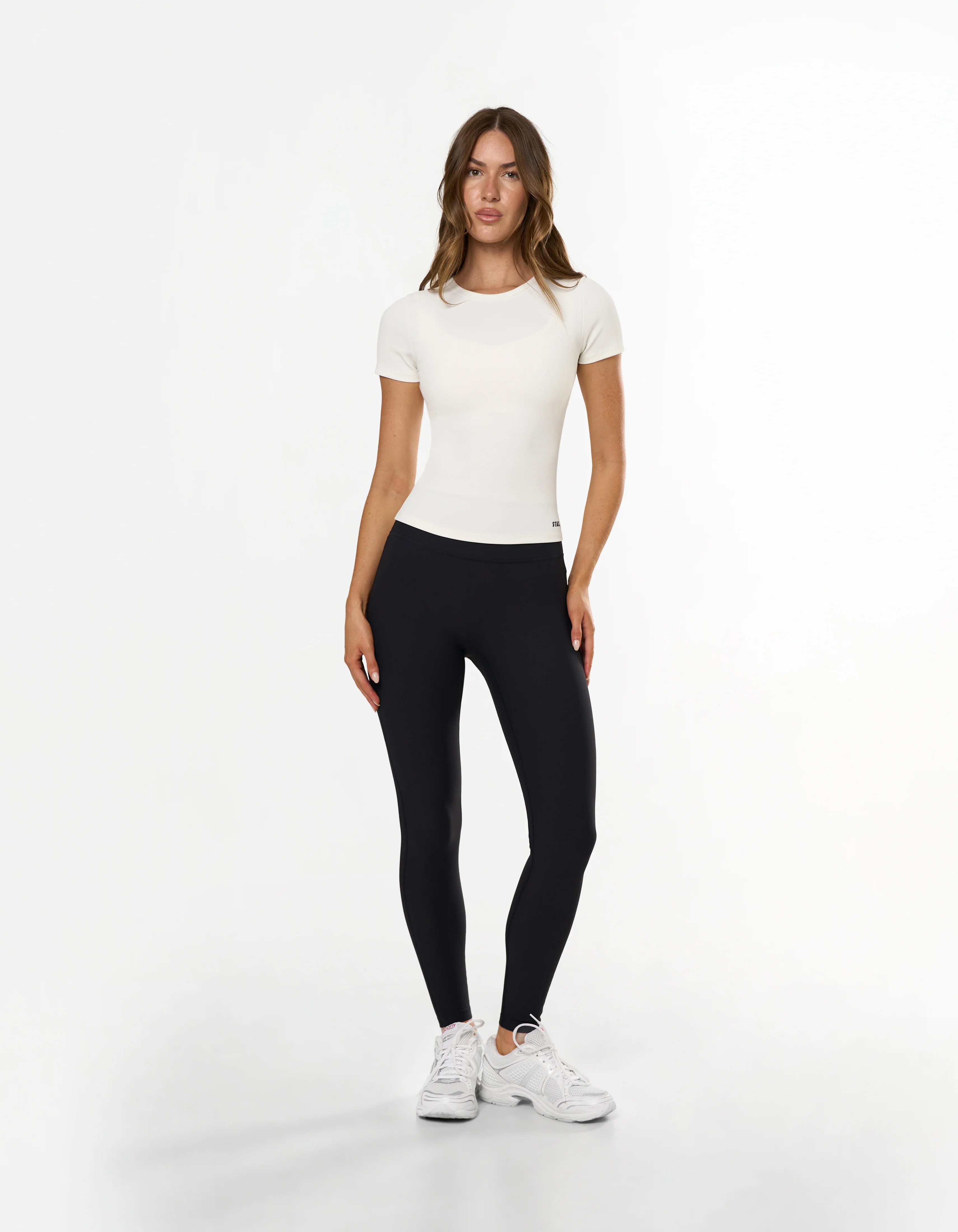Active Rib Fitted Tee - White - Image 2