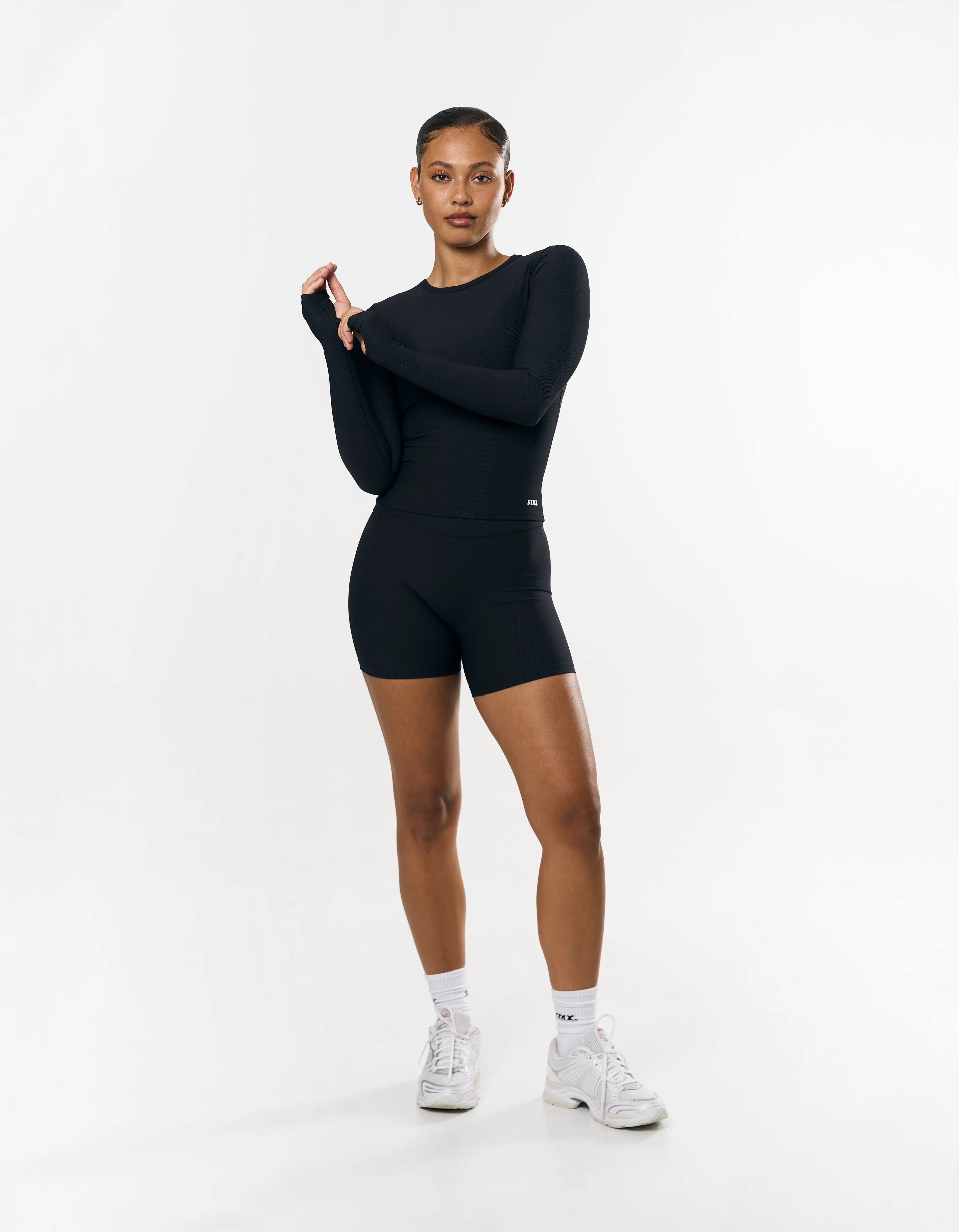 Active Rib Long Sleeve - Black - Image 3