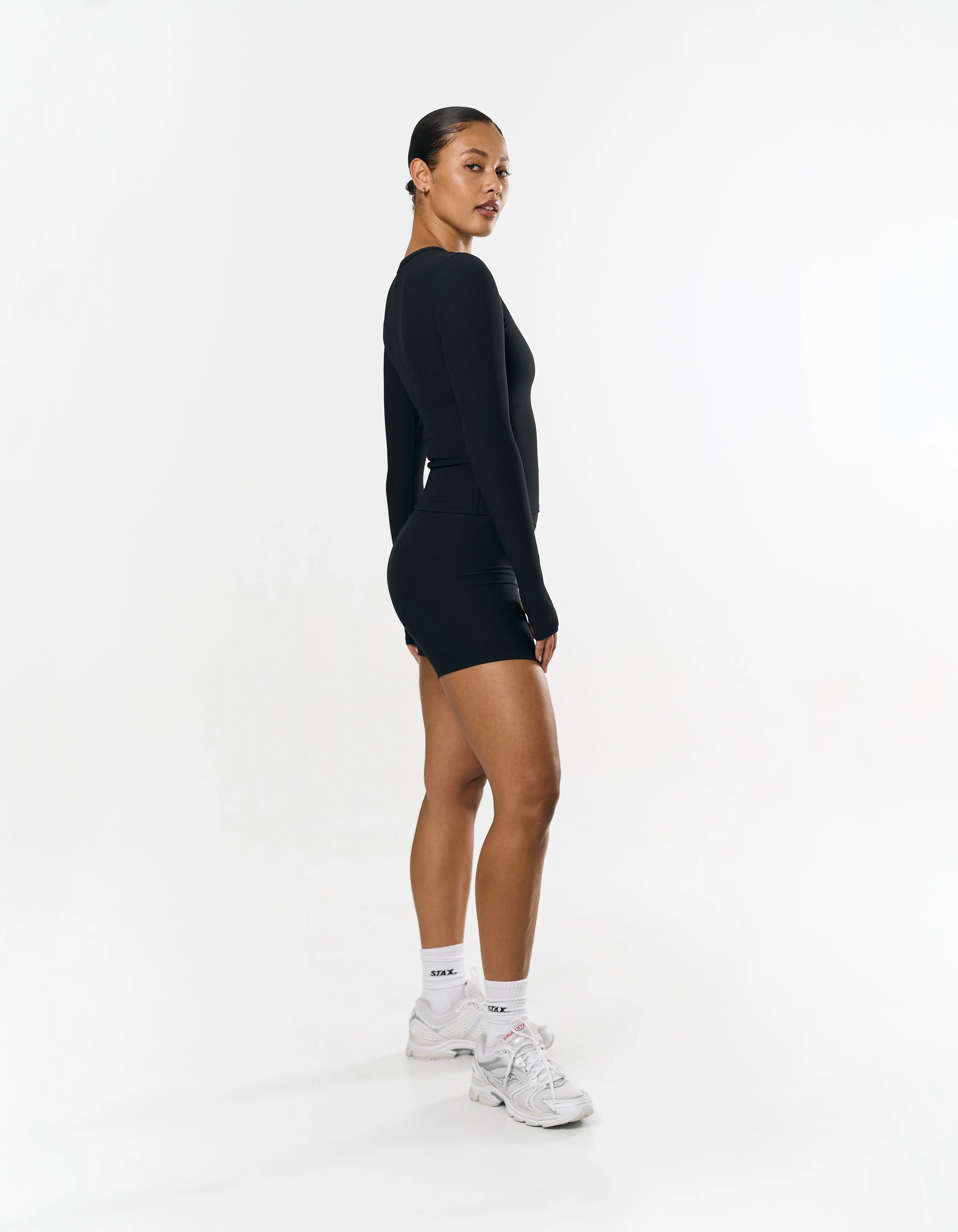 Active Rib Long Sleeve - Black - Image 5