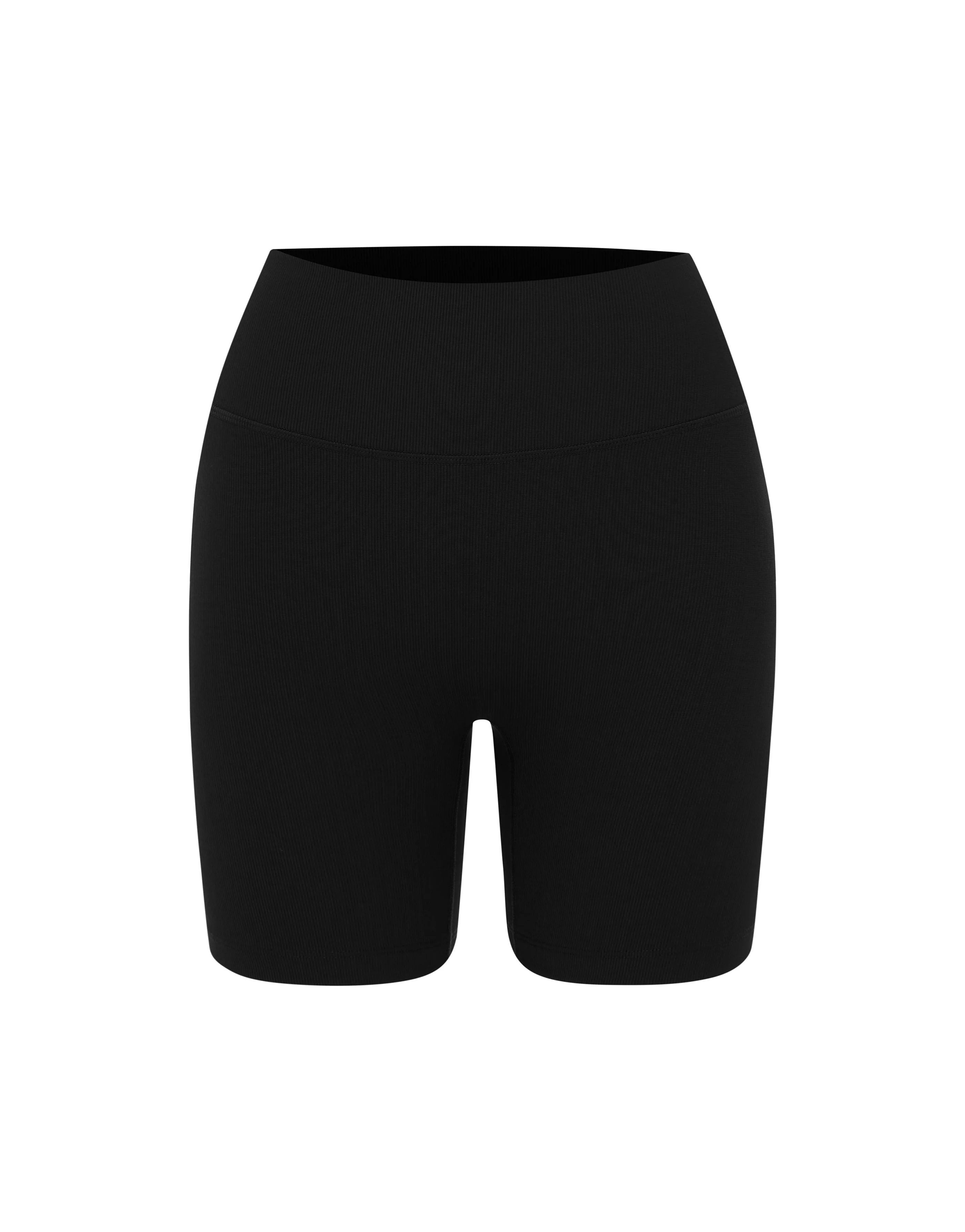 Active Rib Midi Bike Shorts - Black - Image 9