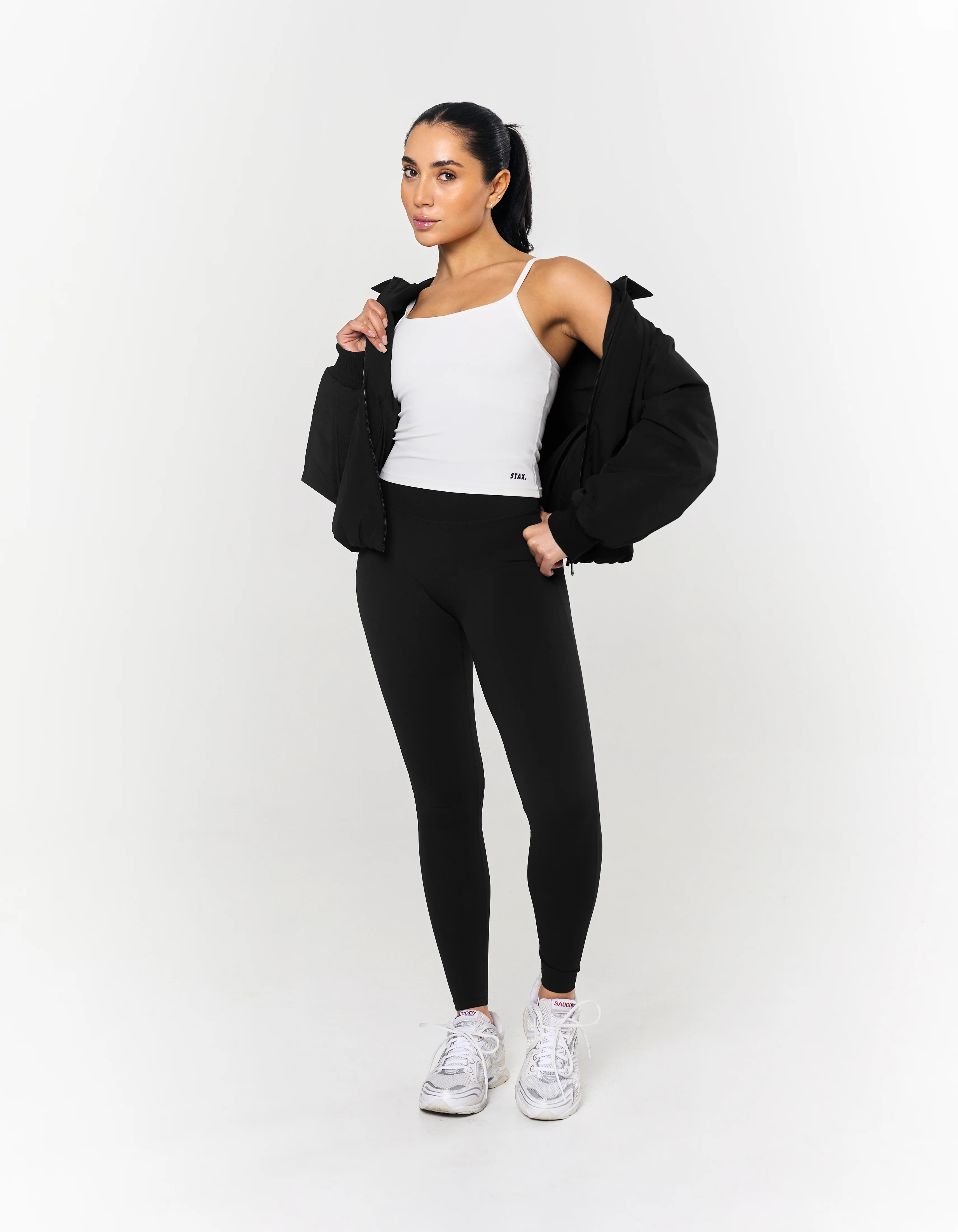 Collared Bomber Jacket - Ink - Image 5