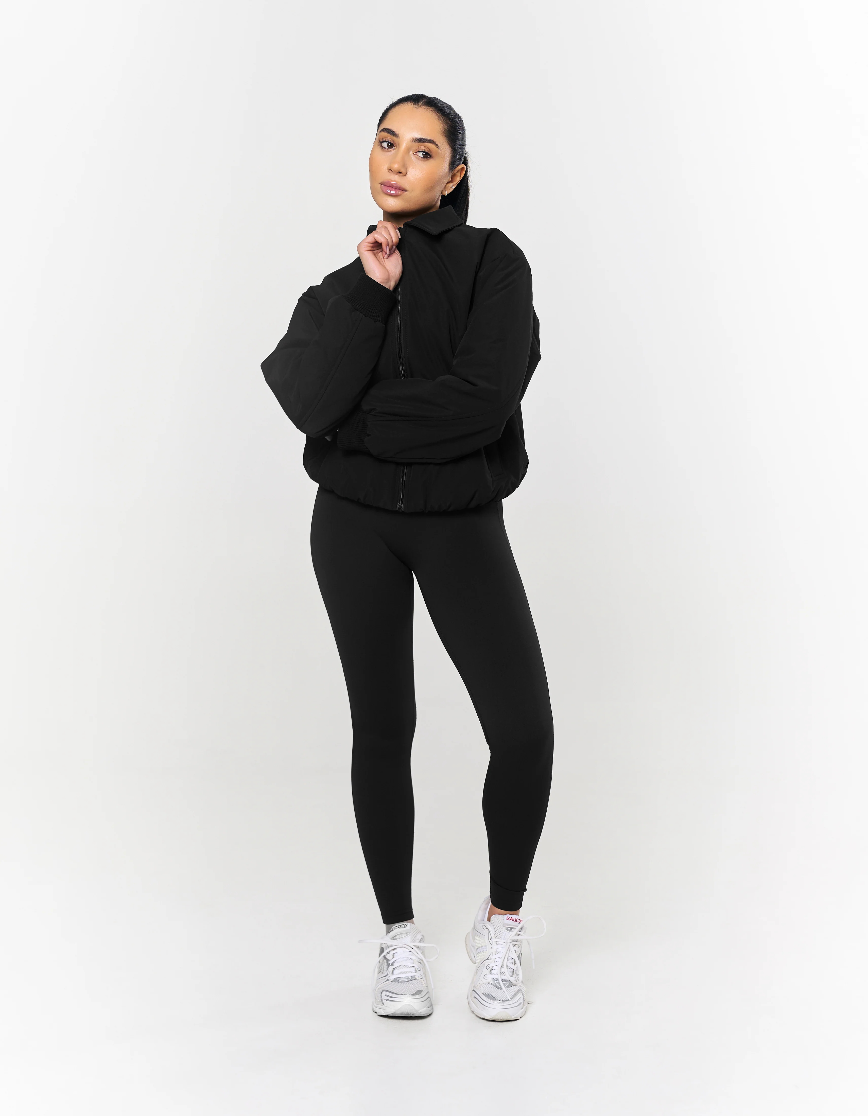 Collared Bomber Jacket - Ink - Image 6