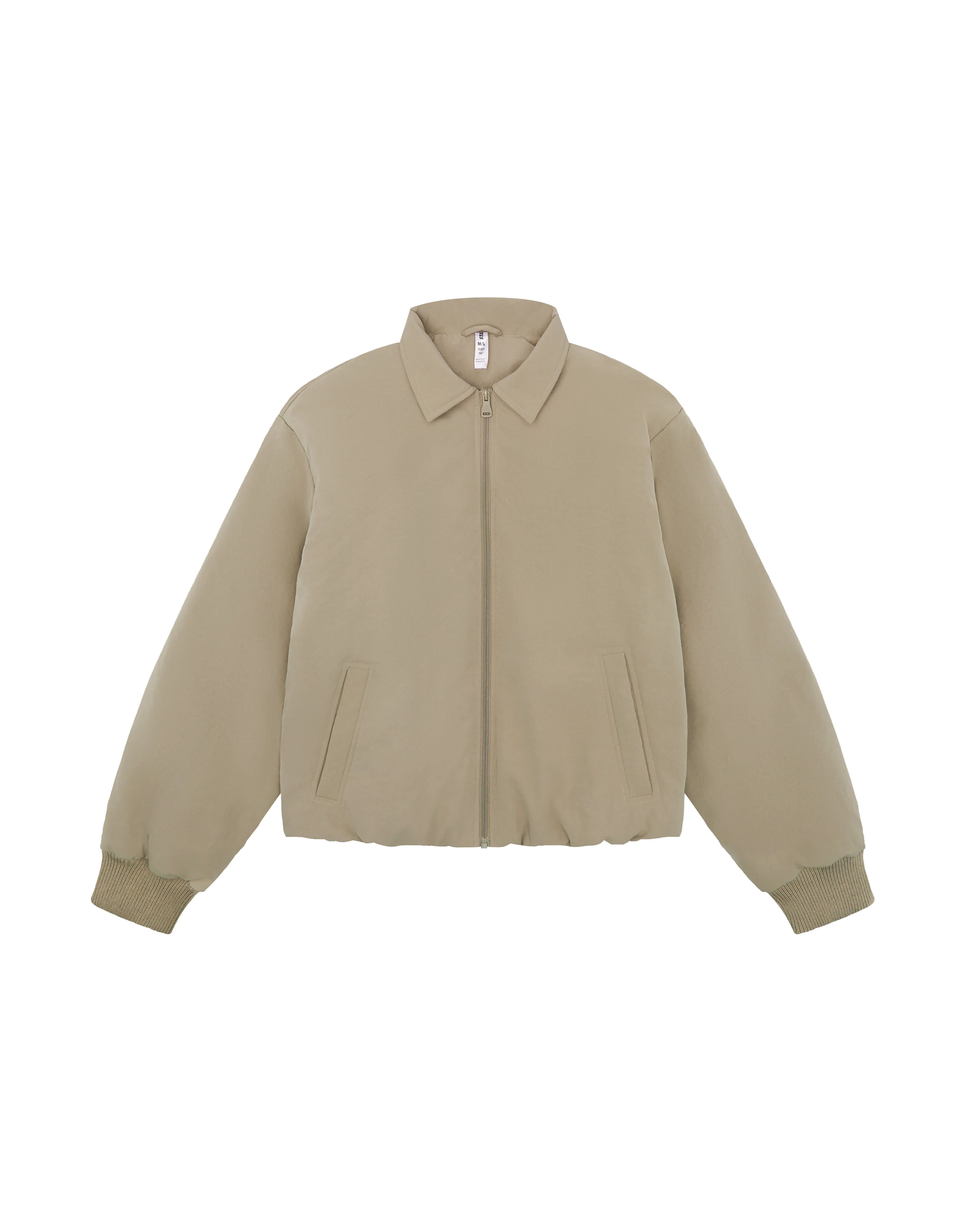 Collared Bomber Jacket - Sandstone - Image 11