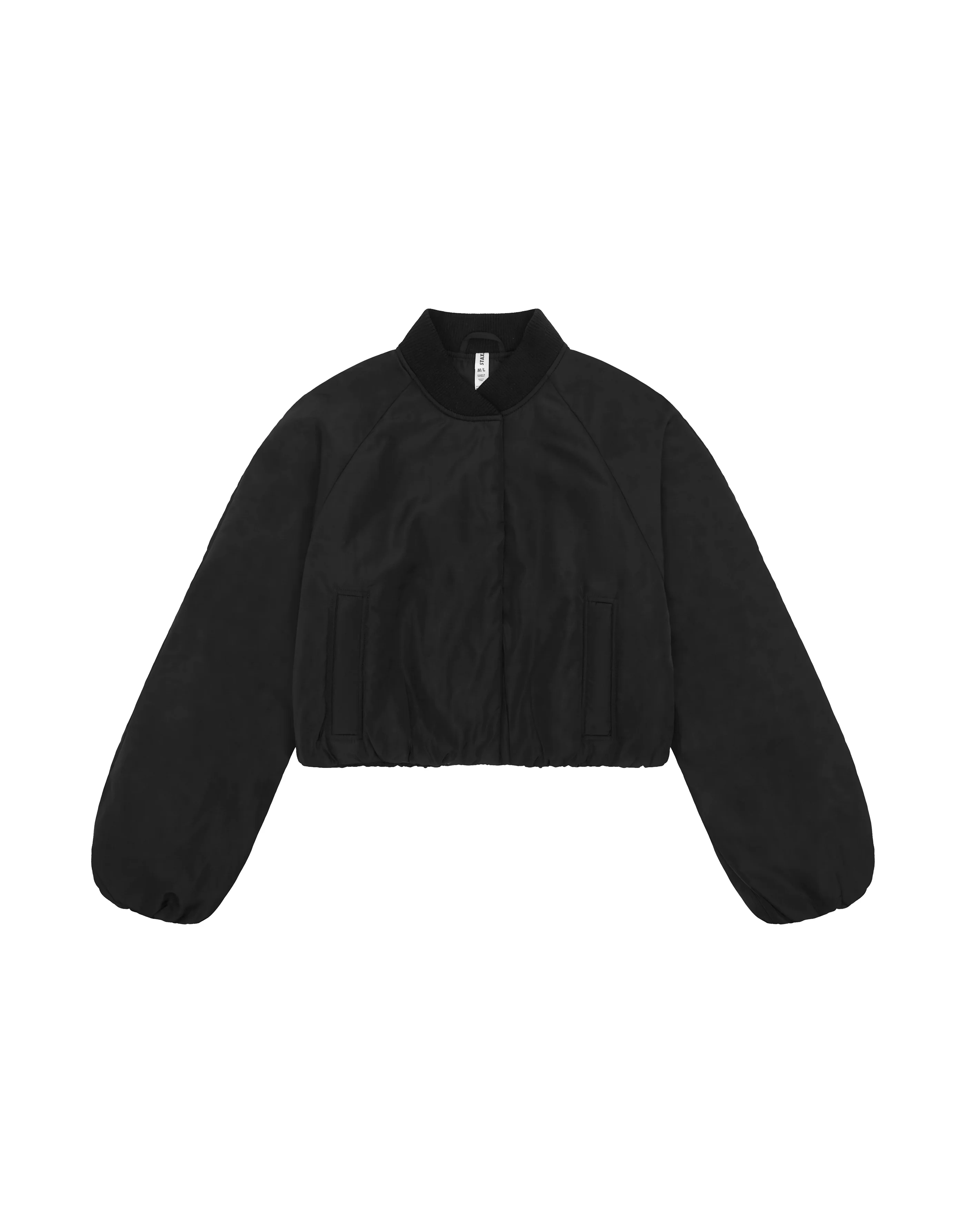 Cropped Bomber Jacket - Ink - Image 9