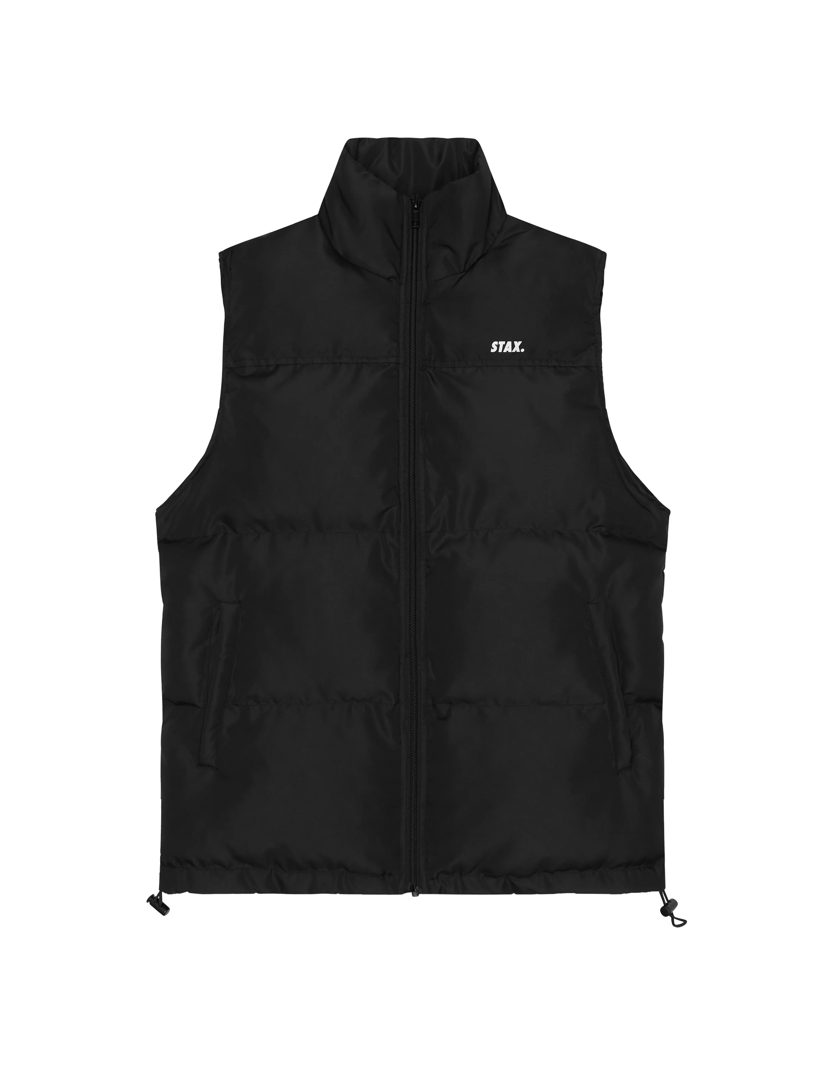 Mens Sleeveless Puffer Vest - Black - Image 8