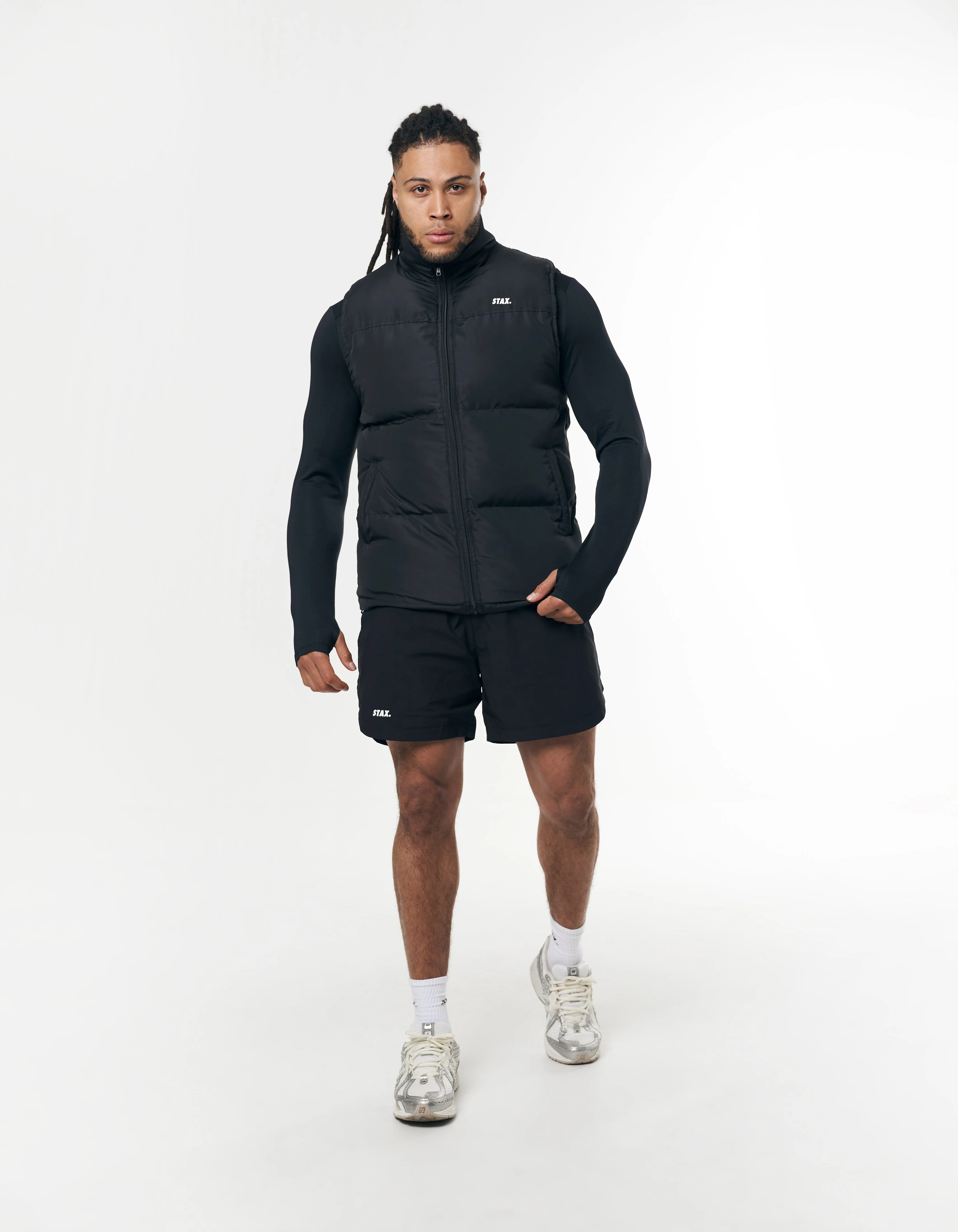 Mens Sport Nylon Shorts - Black - Image 7