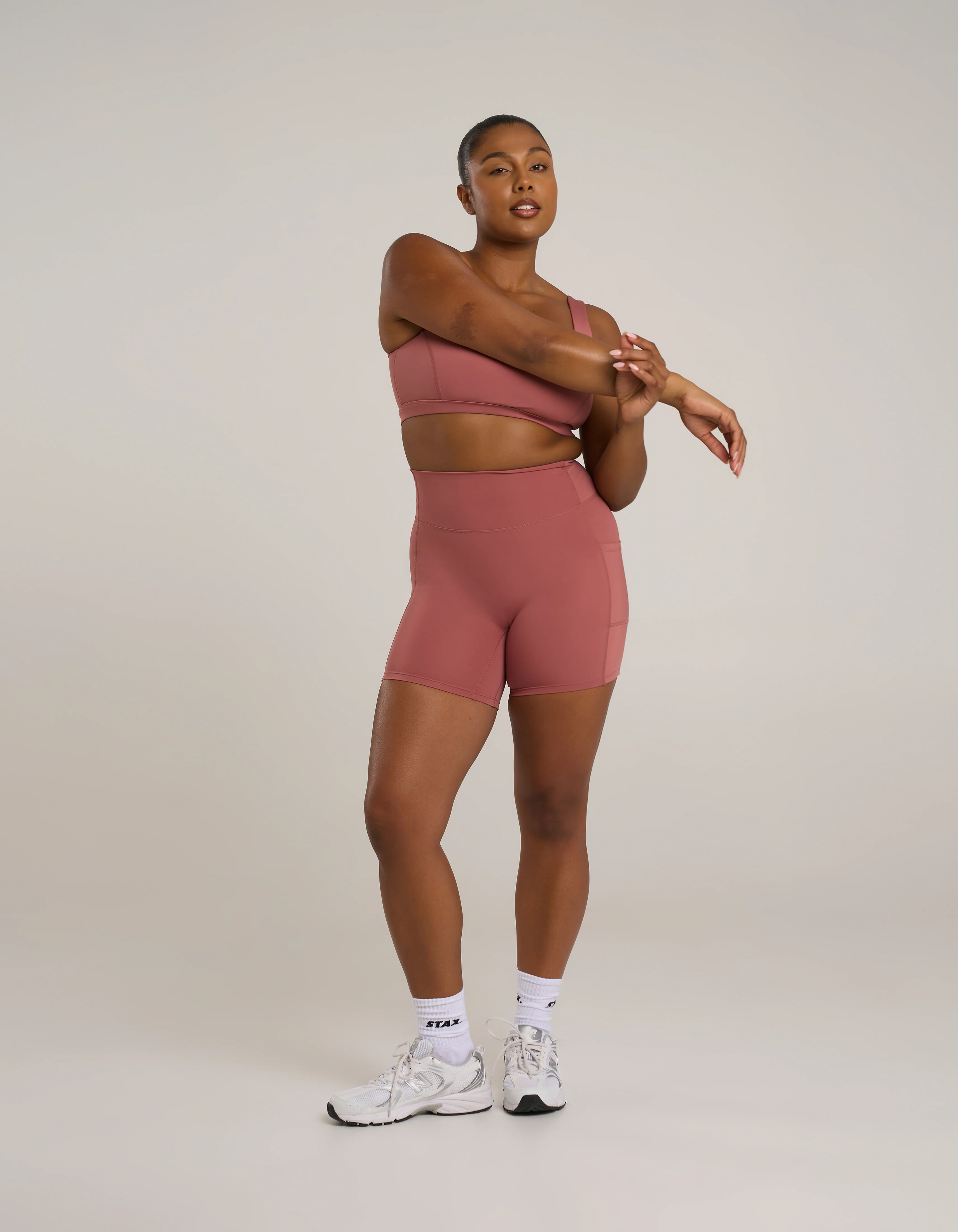Pocket Midi Bike Shorts Astryx - Rust - Image 4
