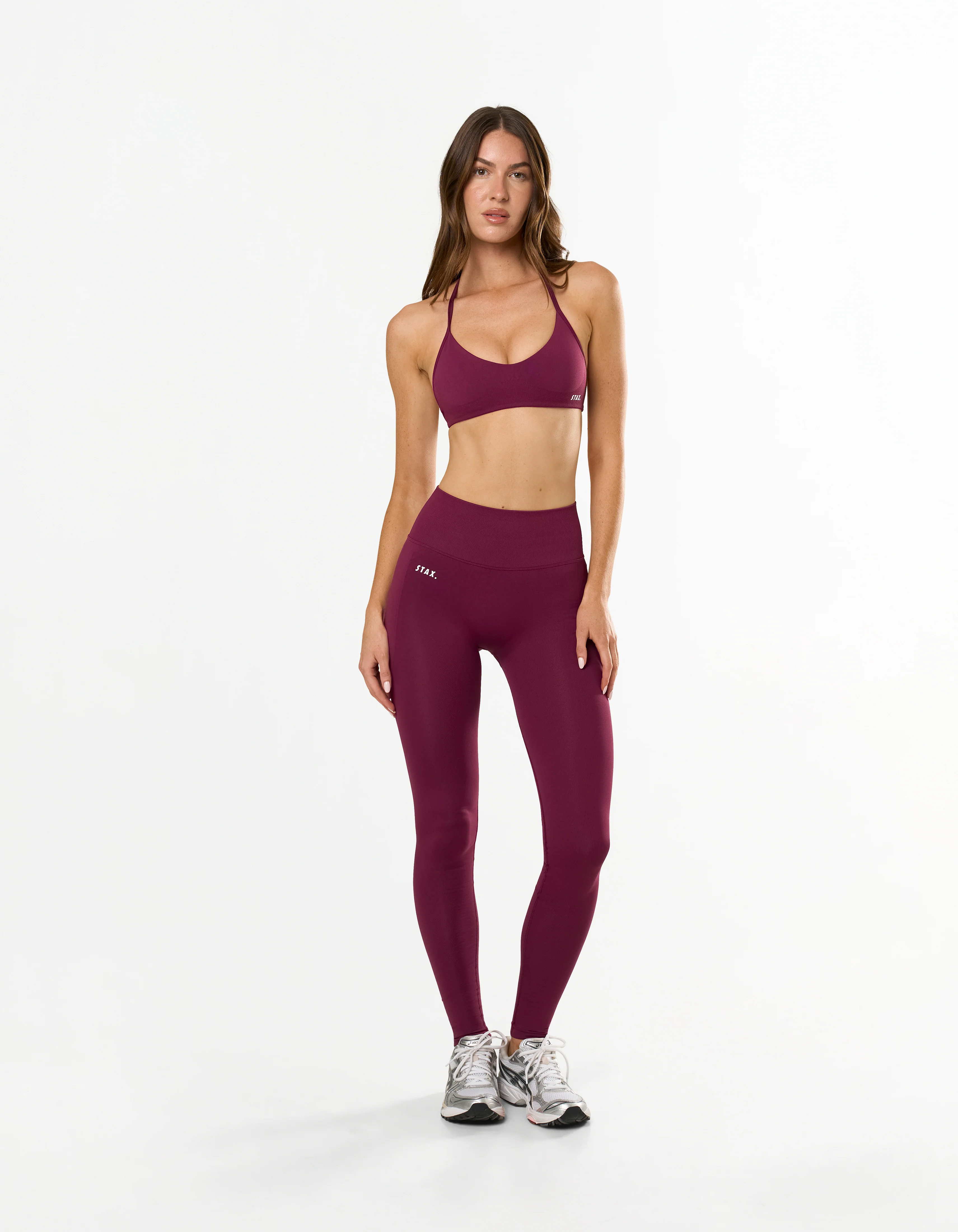Premium Seamless Skulpt Bralette - Burgundy - Image 8