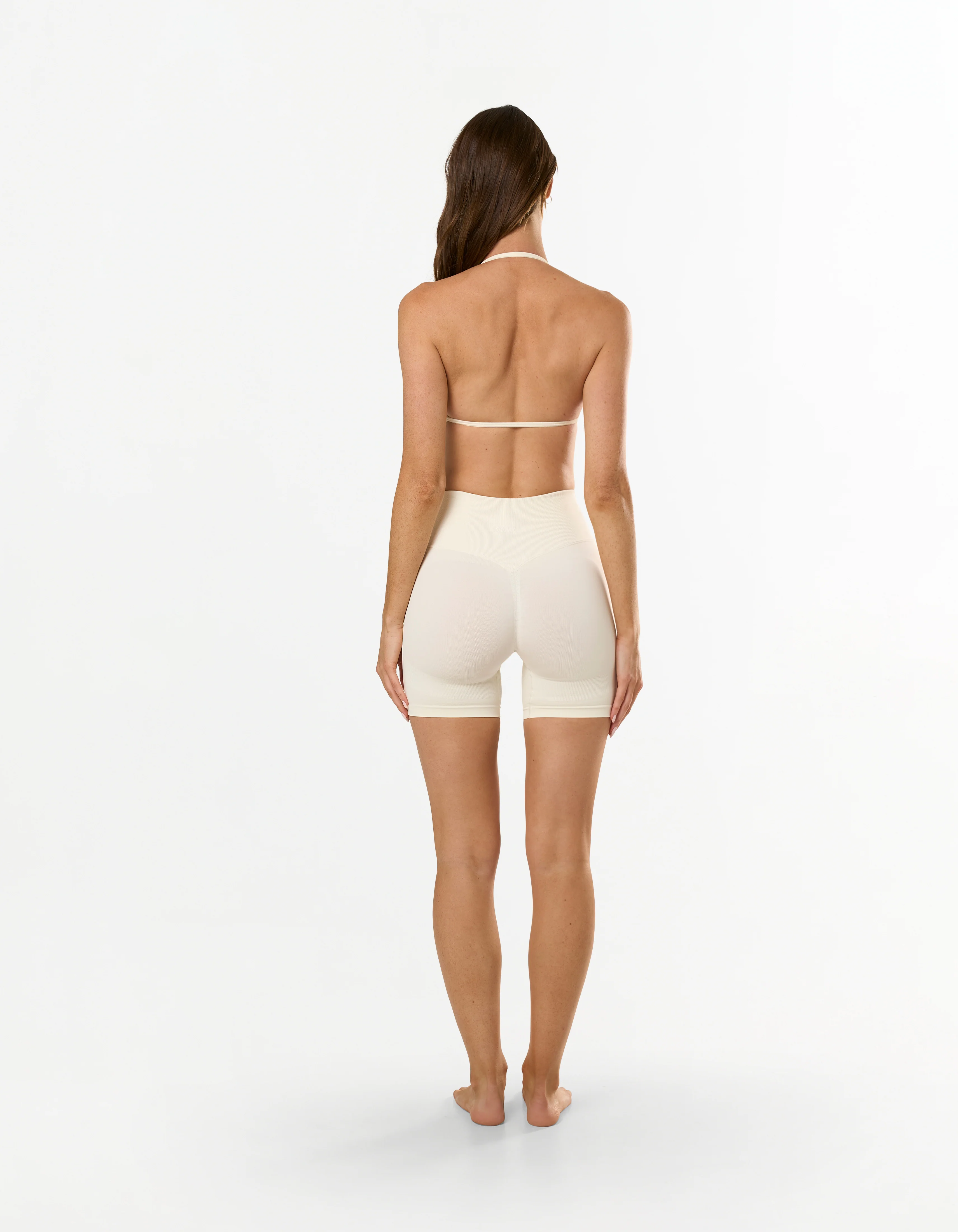 Premium Seamless Skulpt Midi Bike Shorts - Cream - Image 5