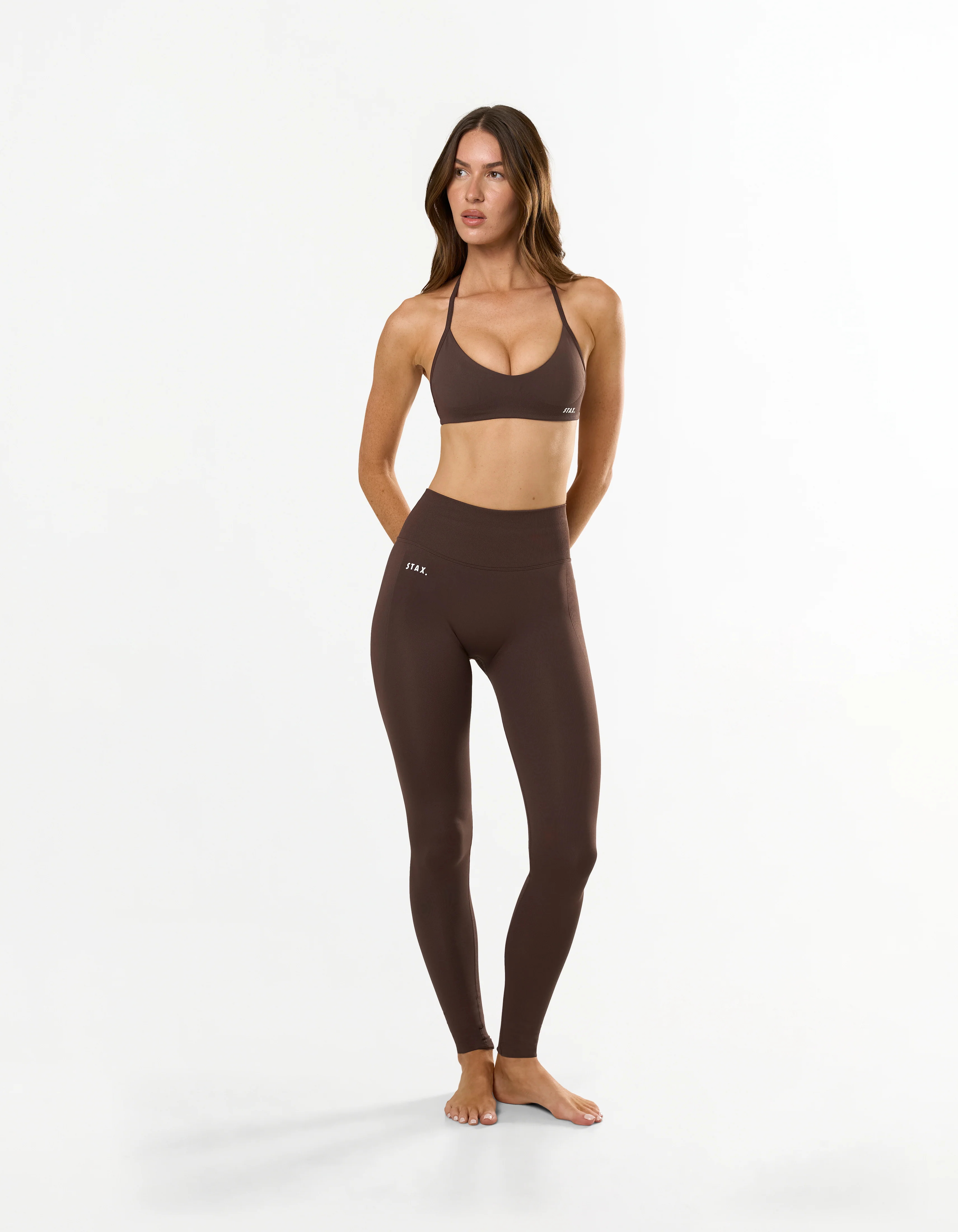 Premium Seamless Skulpt Tights - Brown - Image 11