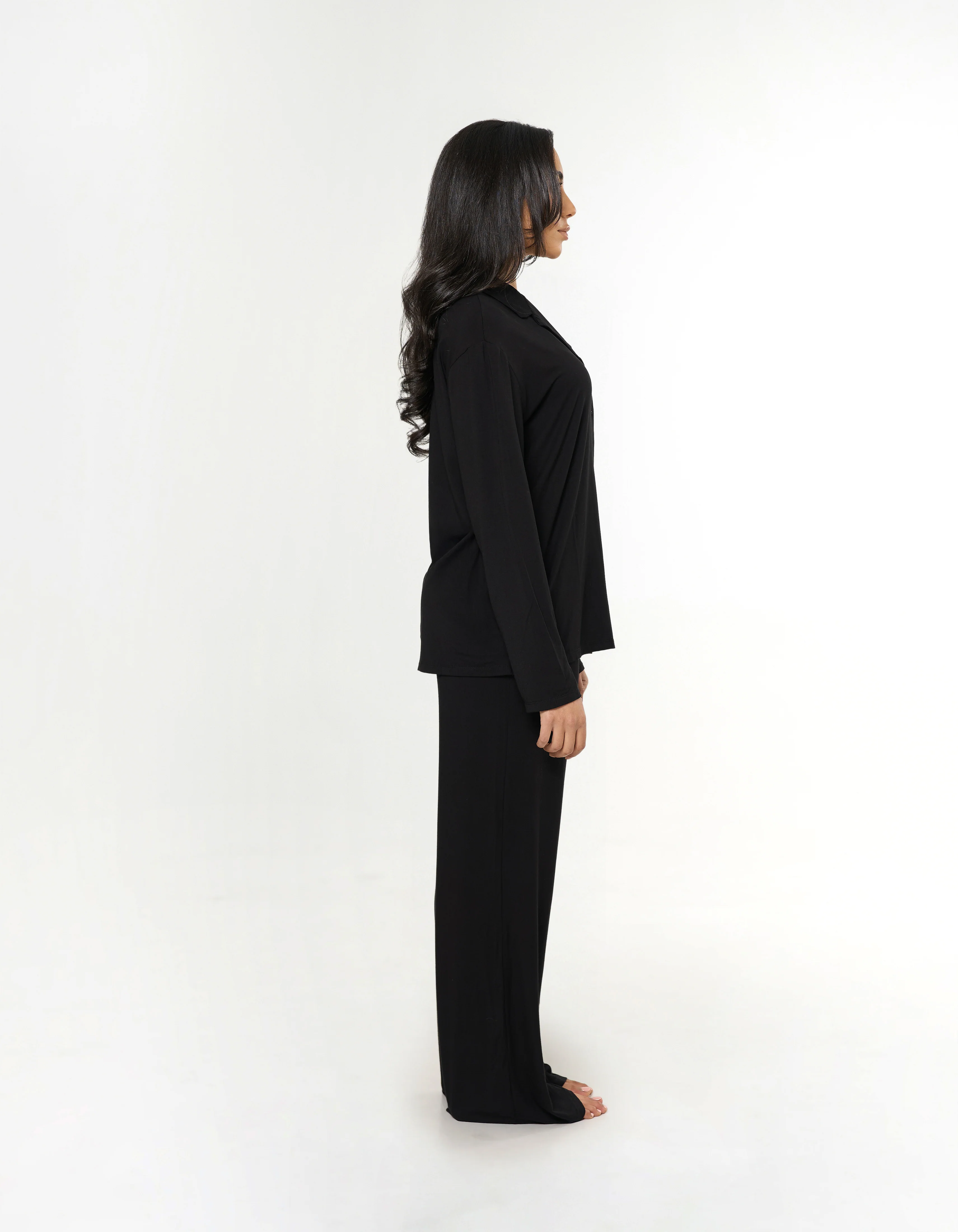 Sleep Long Sleeve Shirt - Black - Image 3