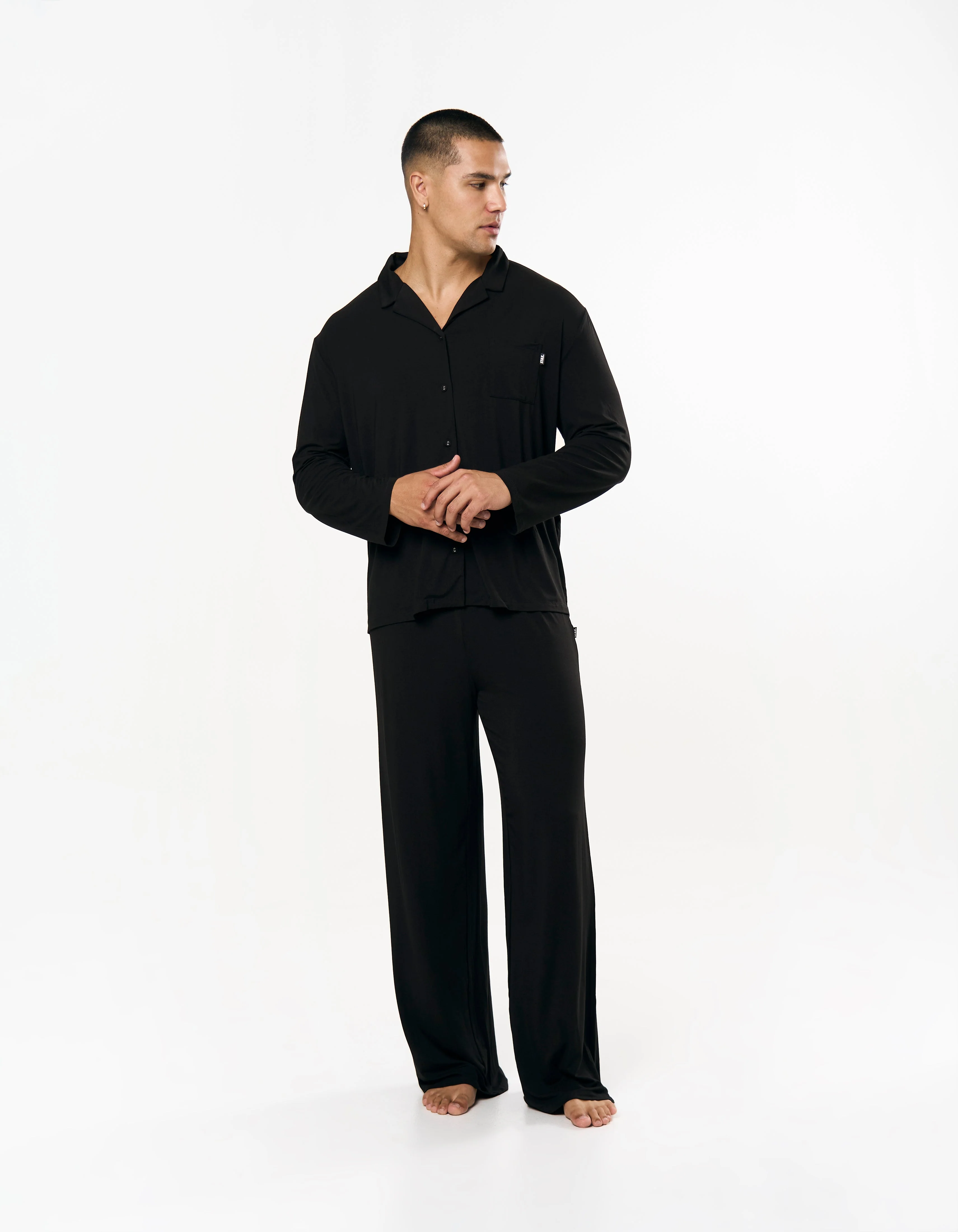 Sleep Long Sleeve Shirt - Black - Image 4