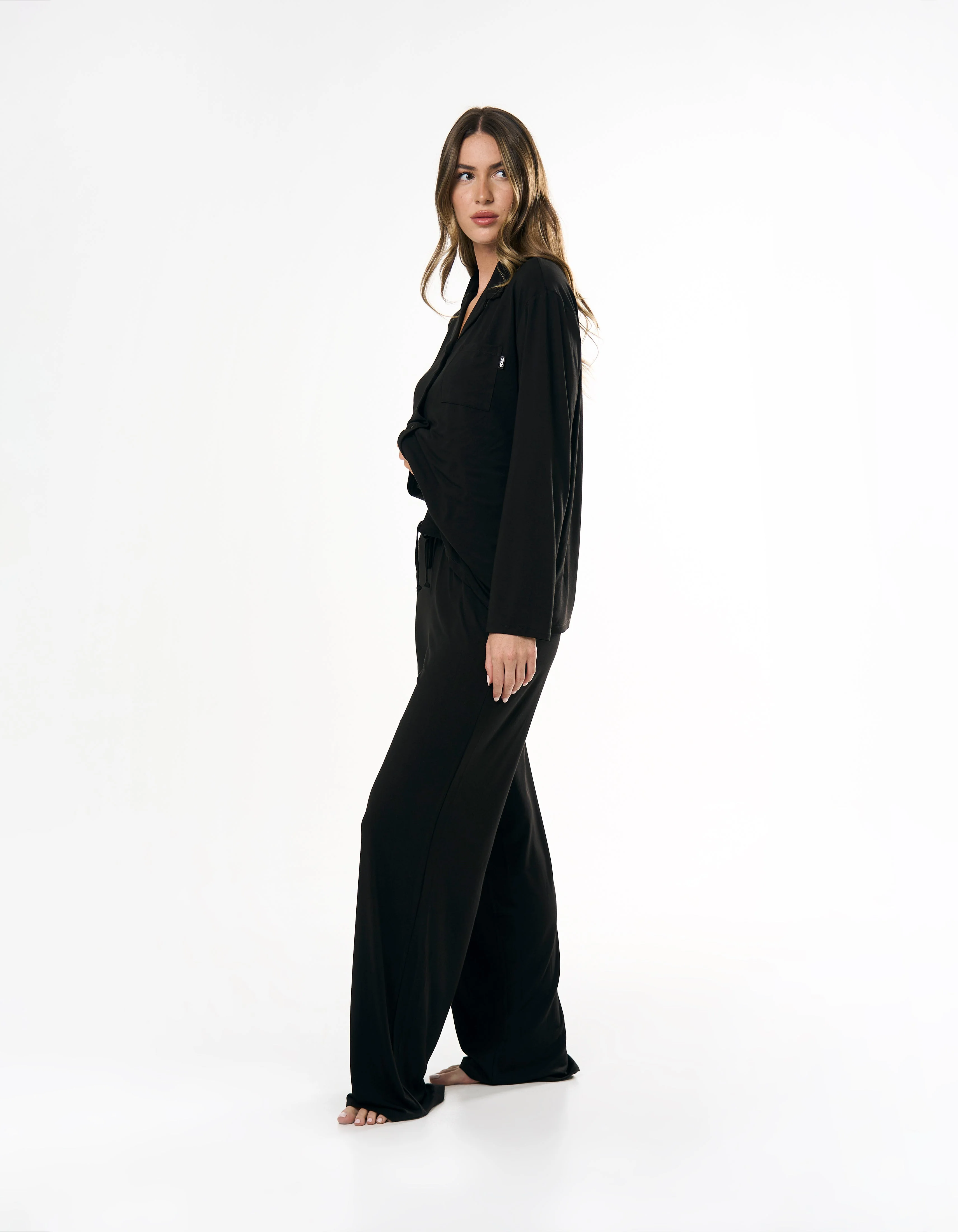 Sleep Long Sleeve Shirt - Black - Image 6