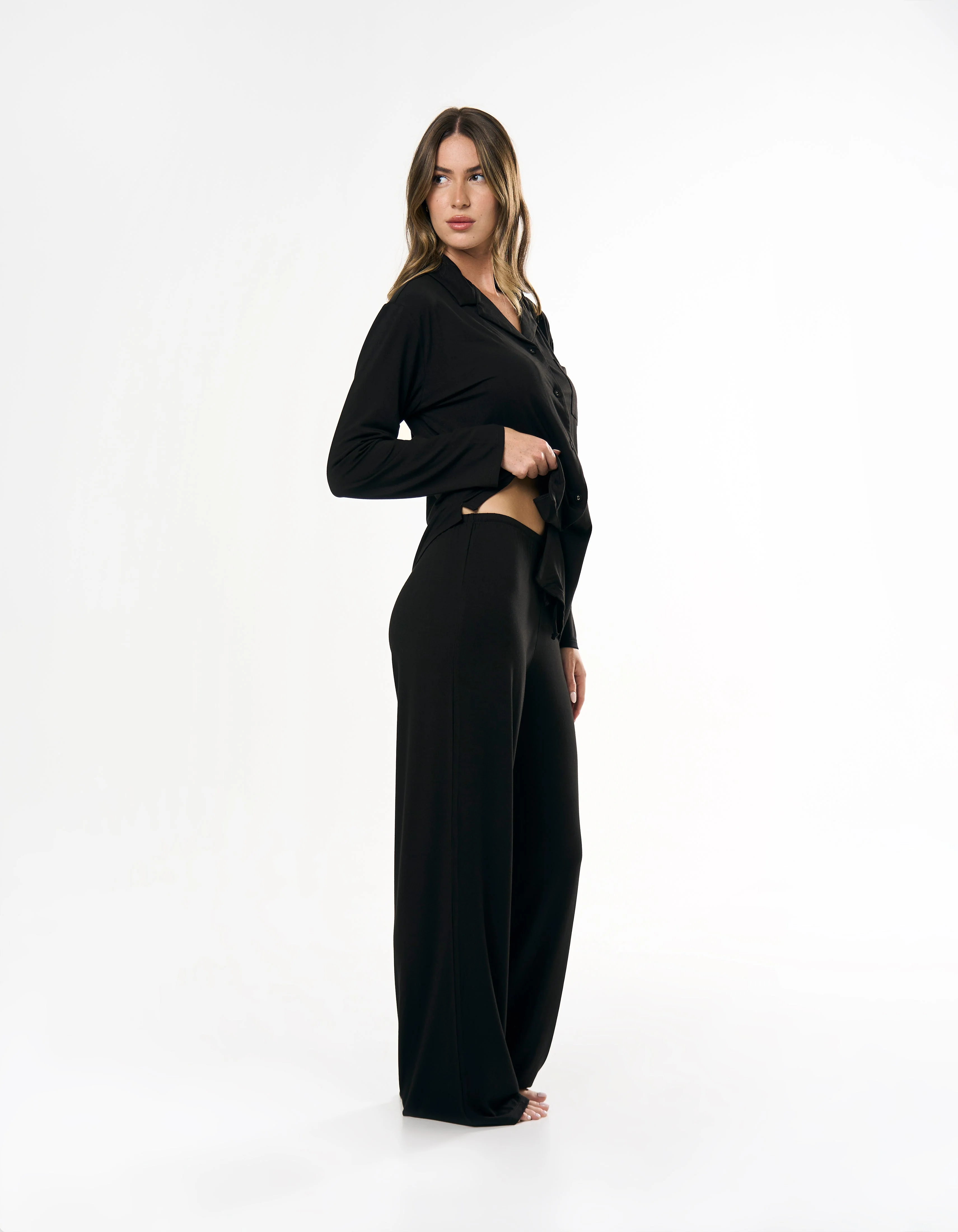Sleep Long Sleeve Shirt - Black - Image 9