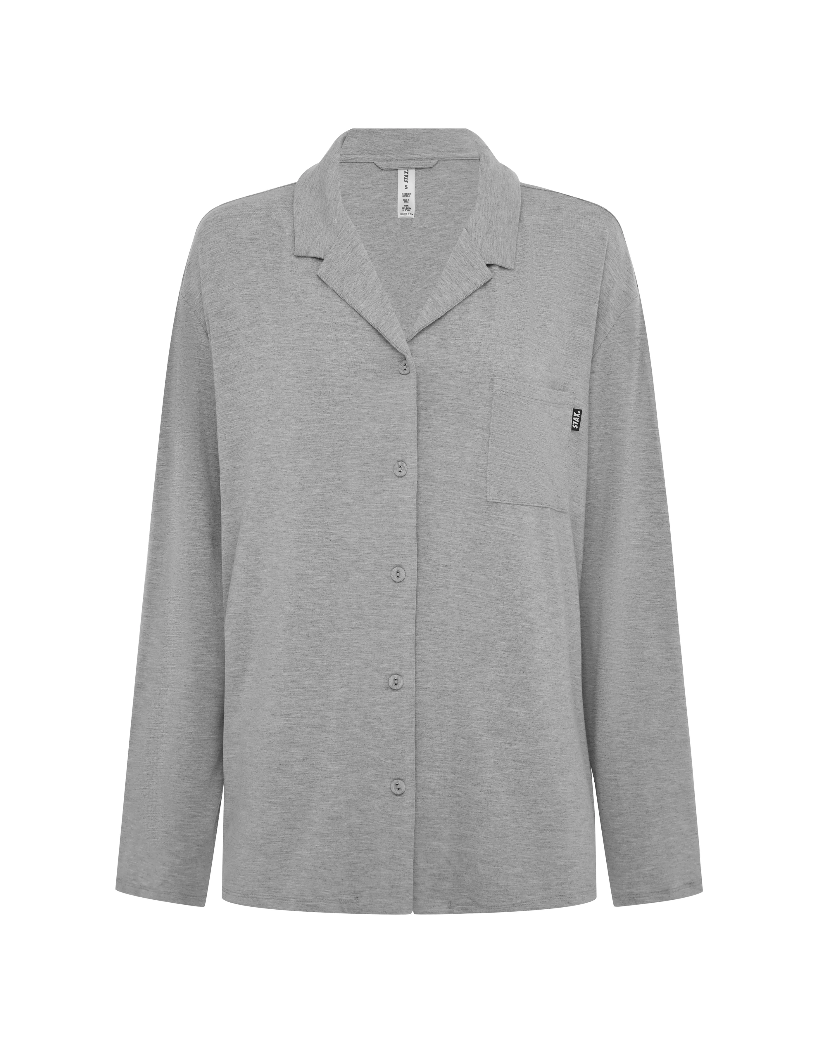 Sleep Long Sleeve Shirt - Grey Marle - Image 9