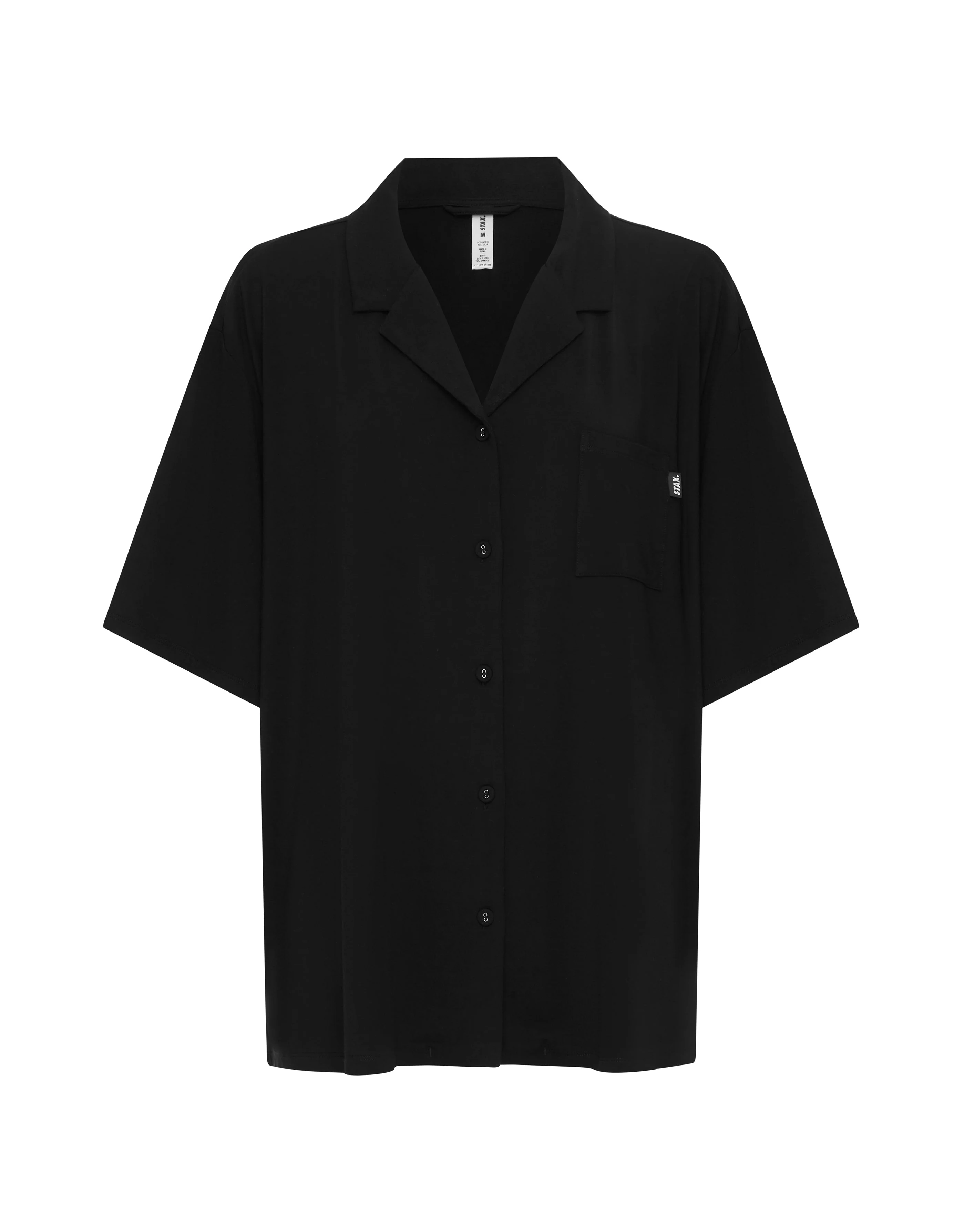 Sleep Short Sleeve Shirt - Black - Image 10
