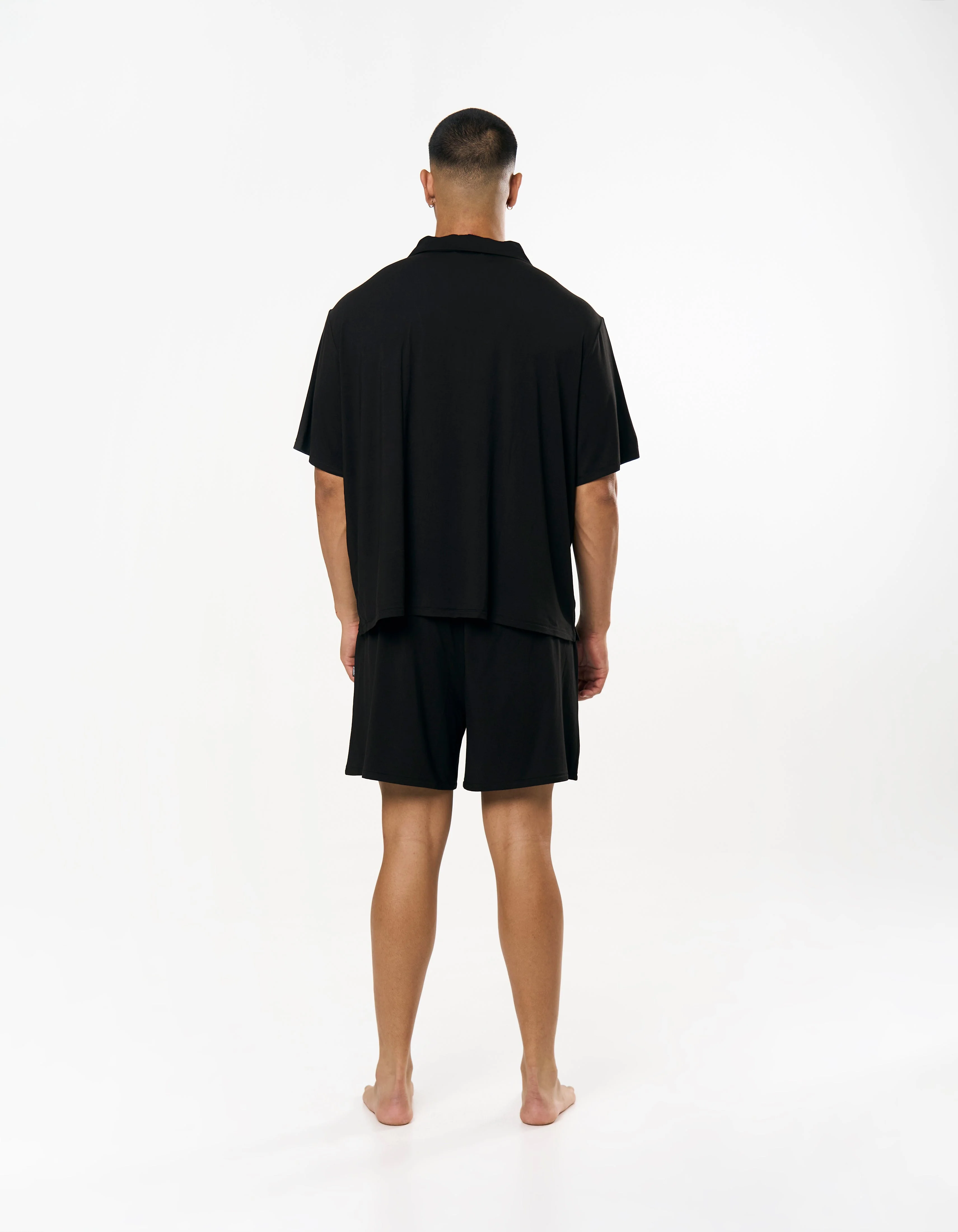 Sleep Short Sleeve Shirt - Black - Image 5