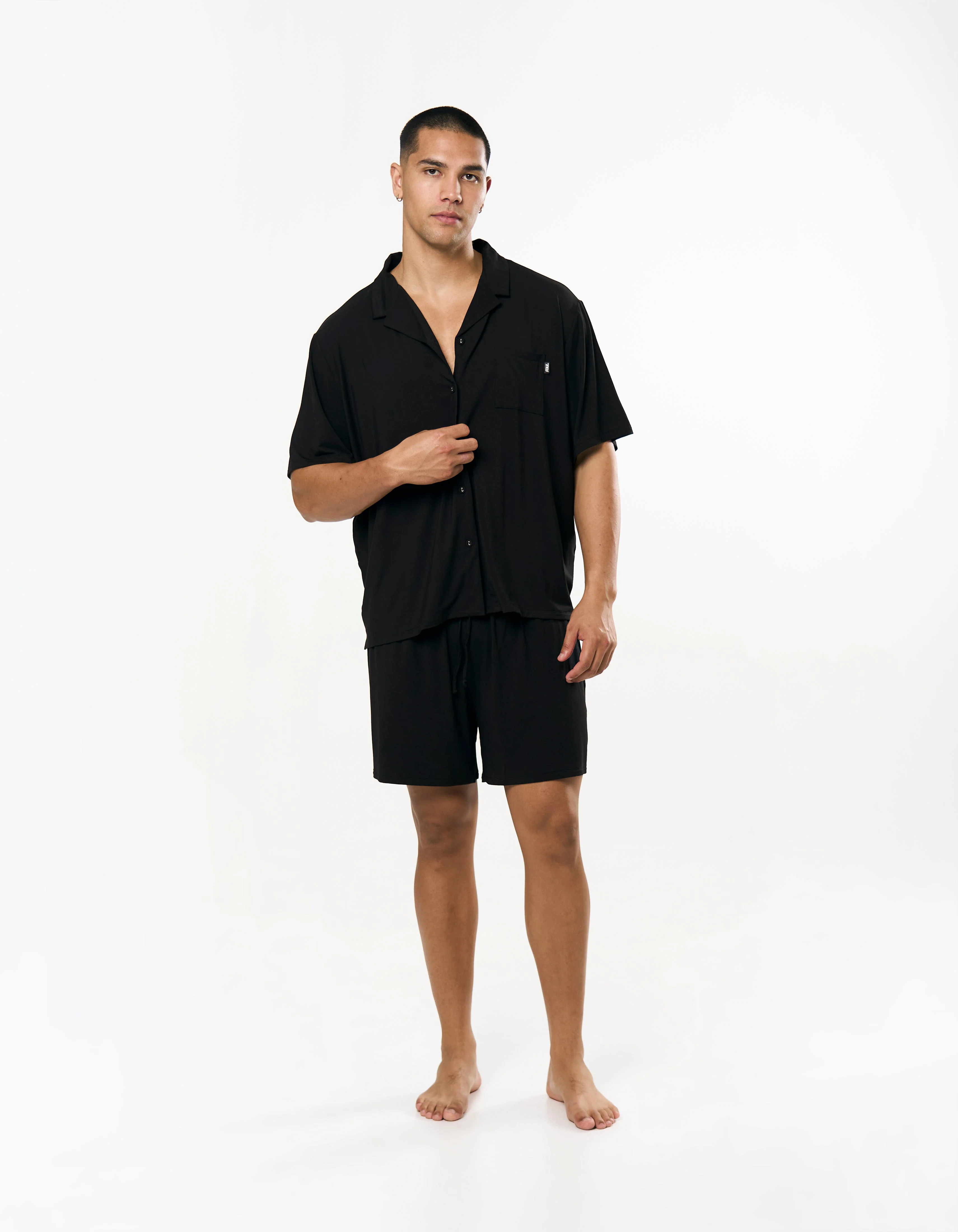 Sleep Short Sleeve Shirt - Black - Image 8