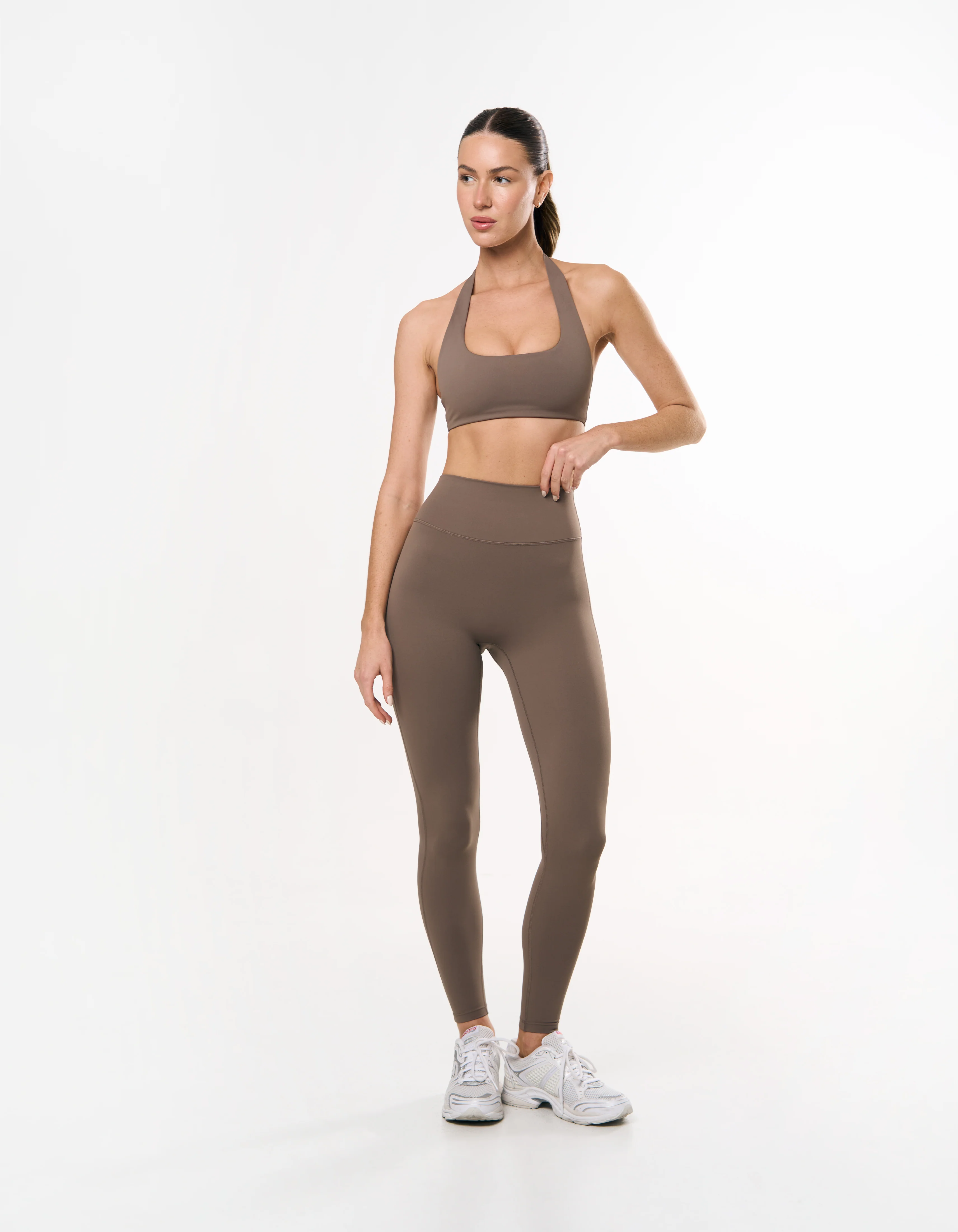 Square Neck Halter Crop Airlyte - Stone - Image 3