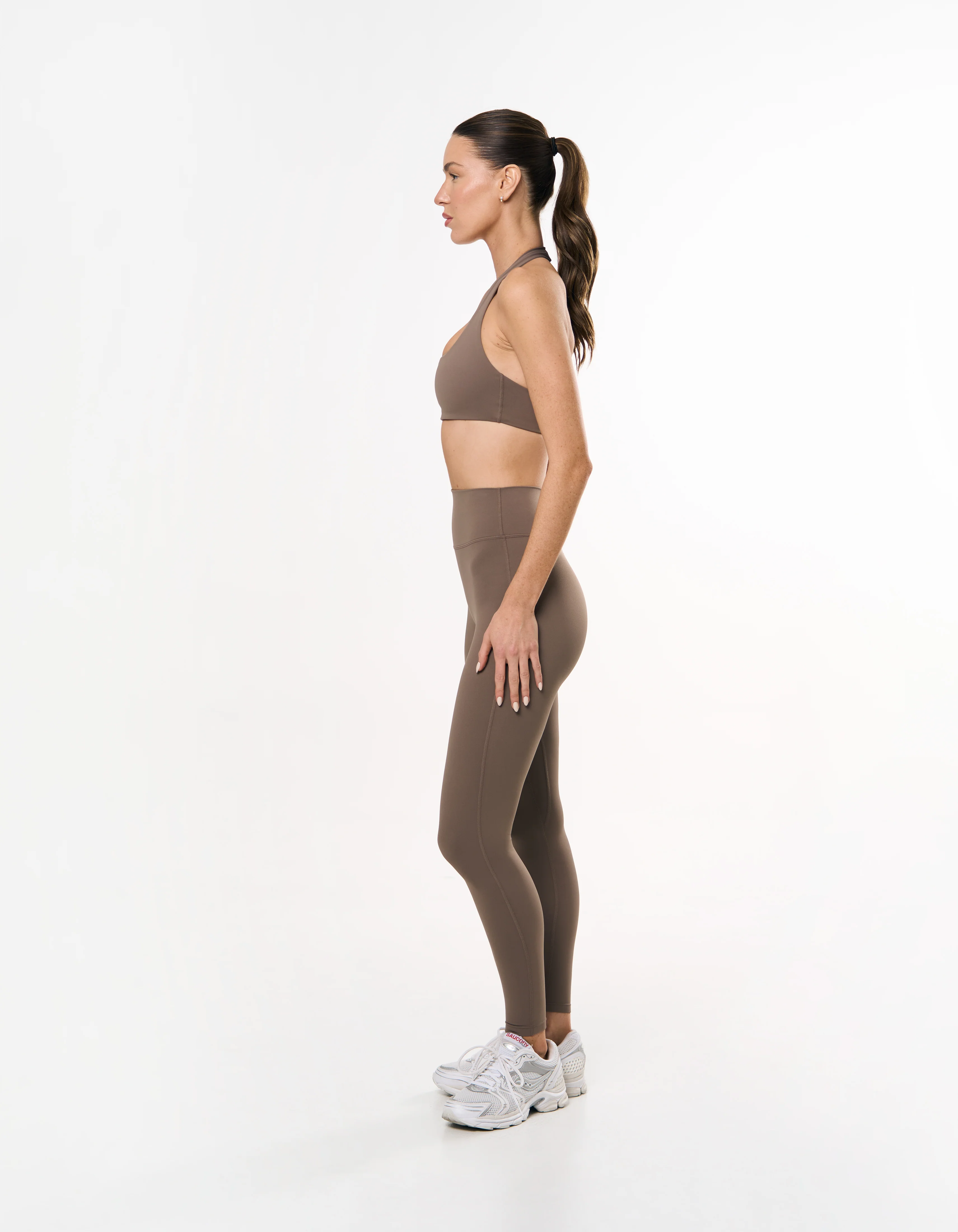 Square Neck Halter Crop Airlyte - Stone - Image 7