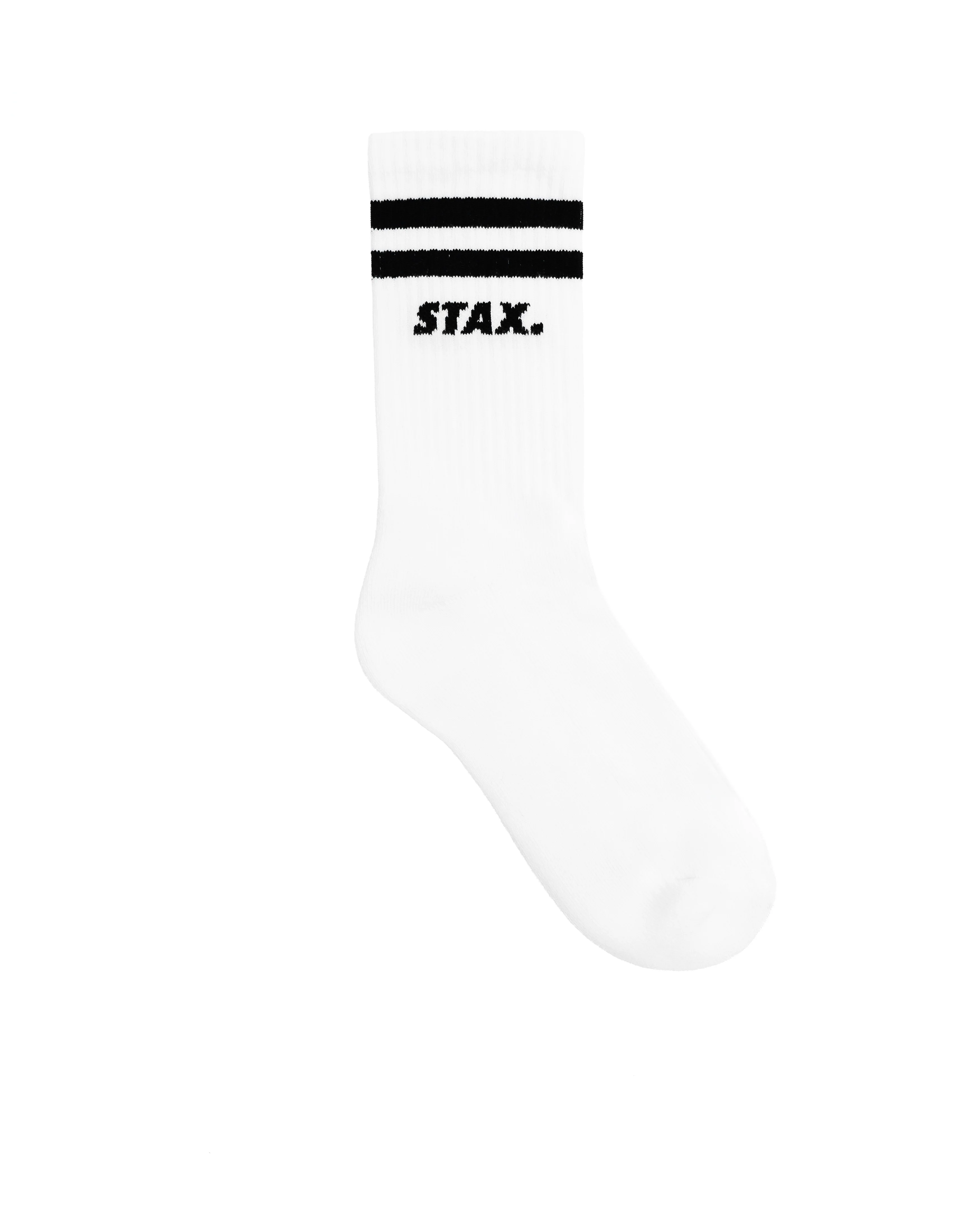 Unisex Crew Socks - White Striped - Image 3