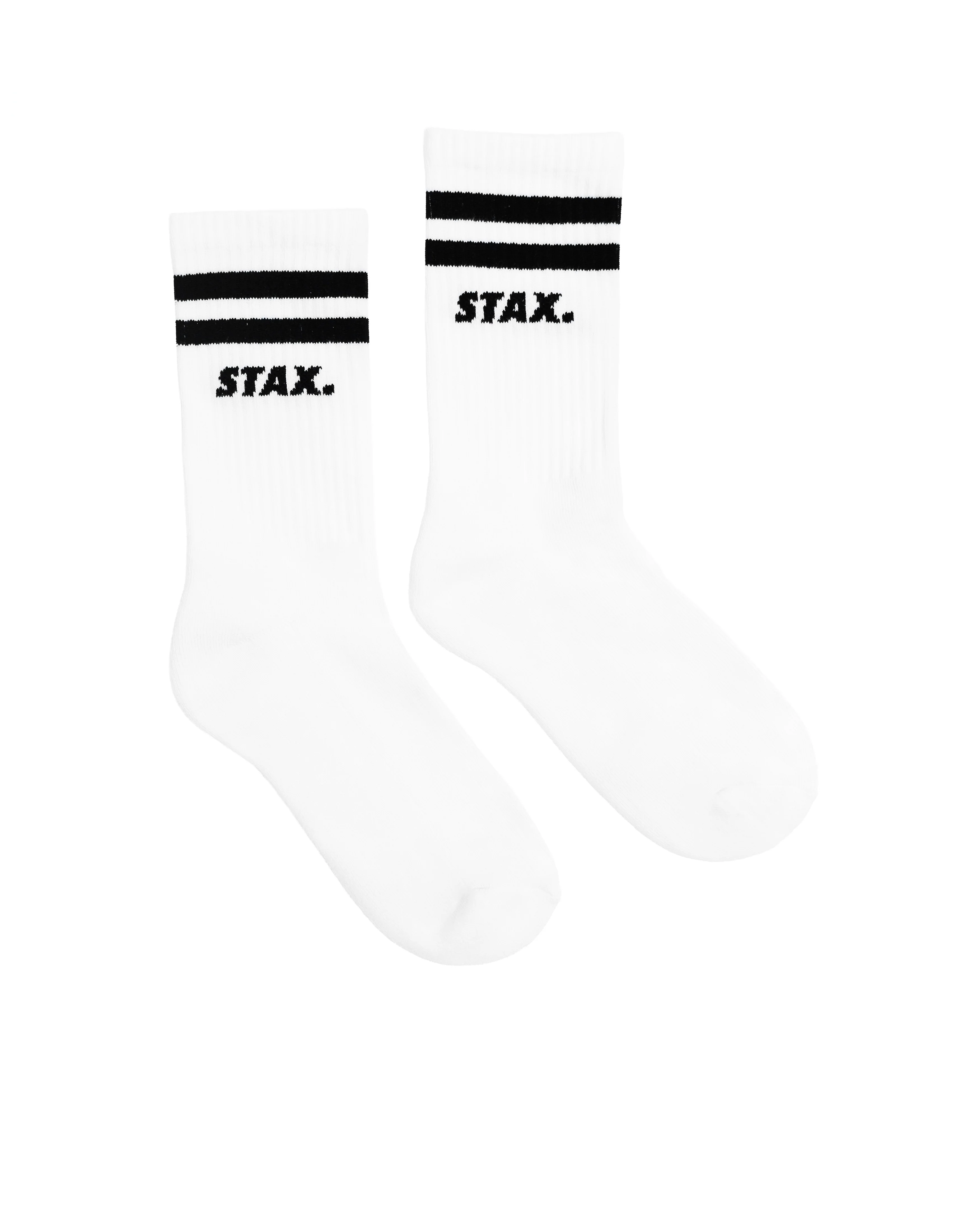 Unisex Crew Socks - White Striped - Image 4