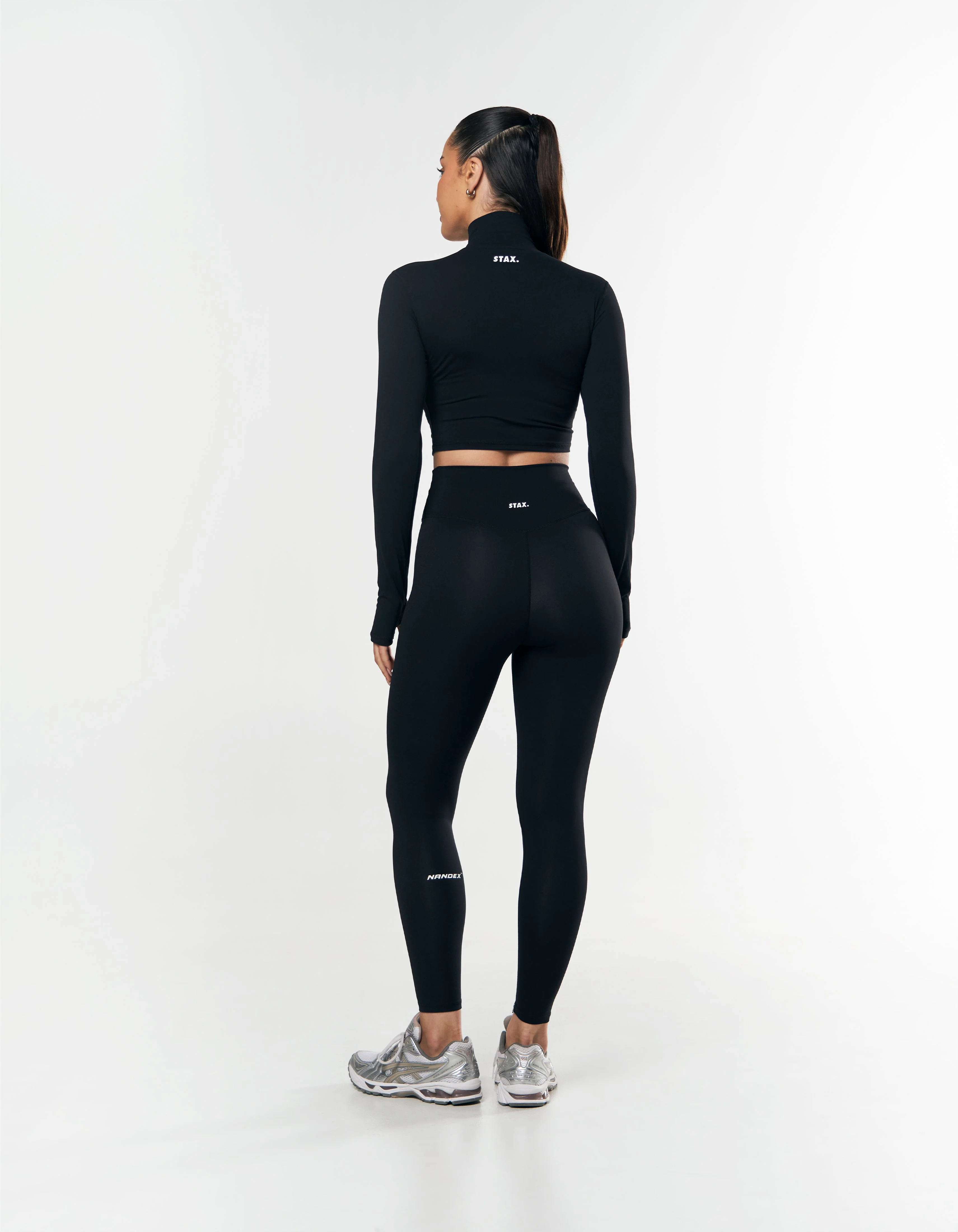Long Sleeve Zip Crop NANDEX™ - Black - Image 10