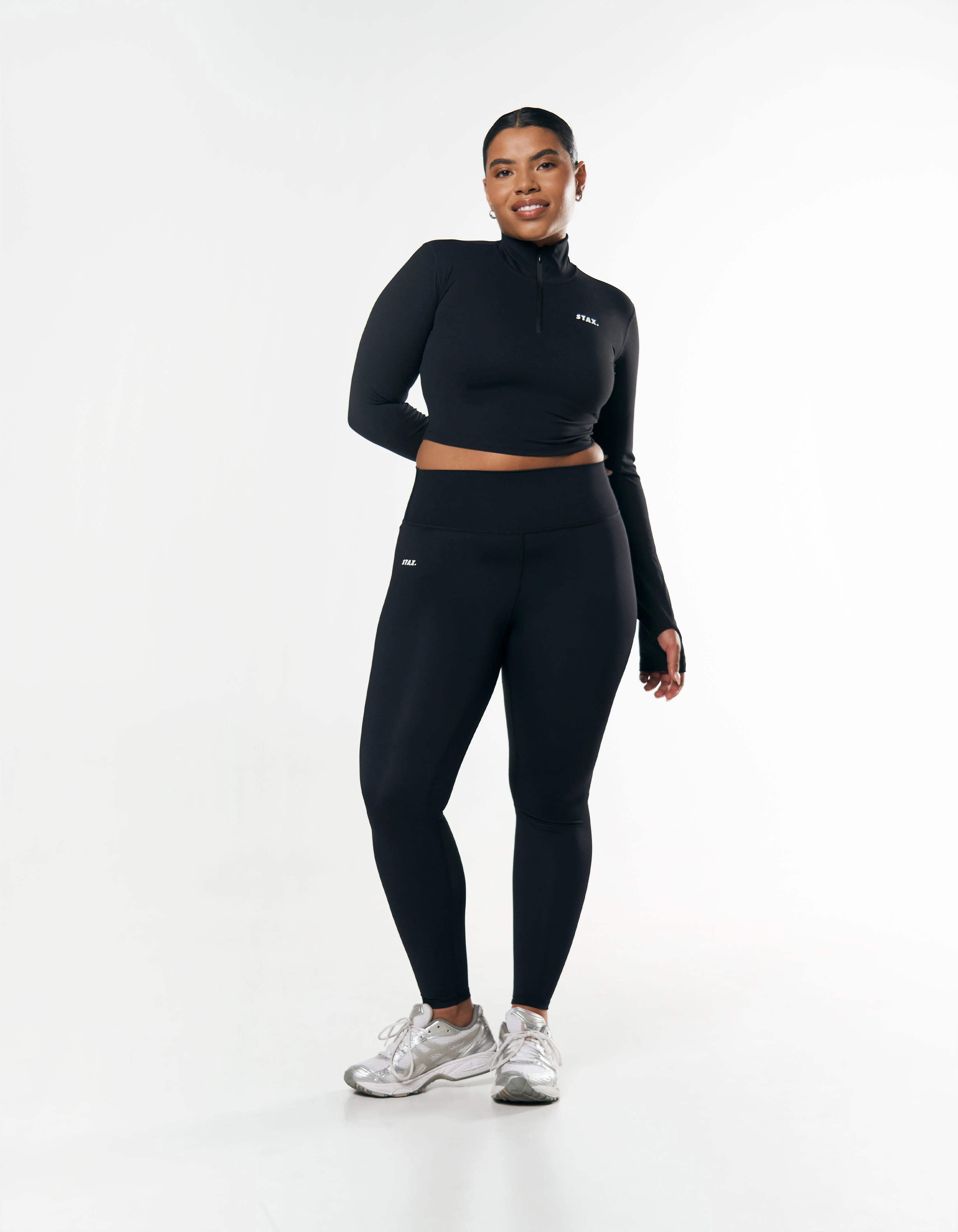 Long Sleeve Zip Crop NANDEX™ - Black - Image 11