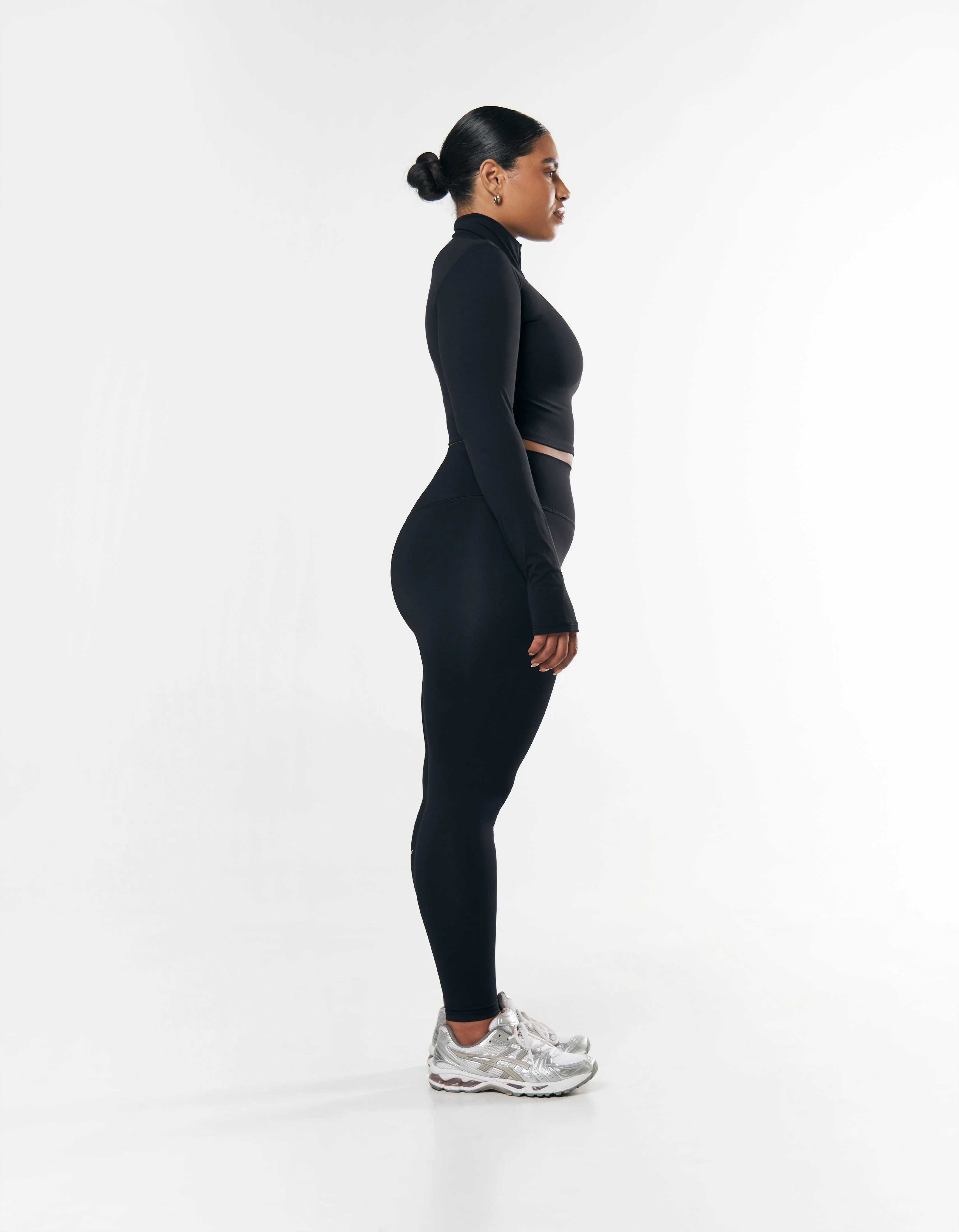 Long Sleeve Zip Crop NANDEX™ - Black - Image 9
