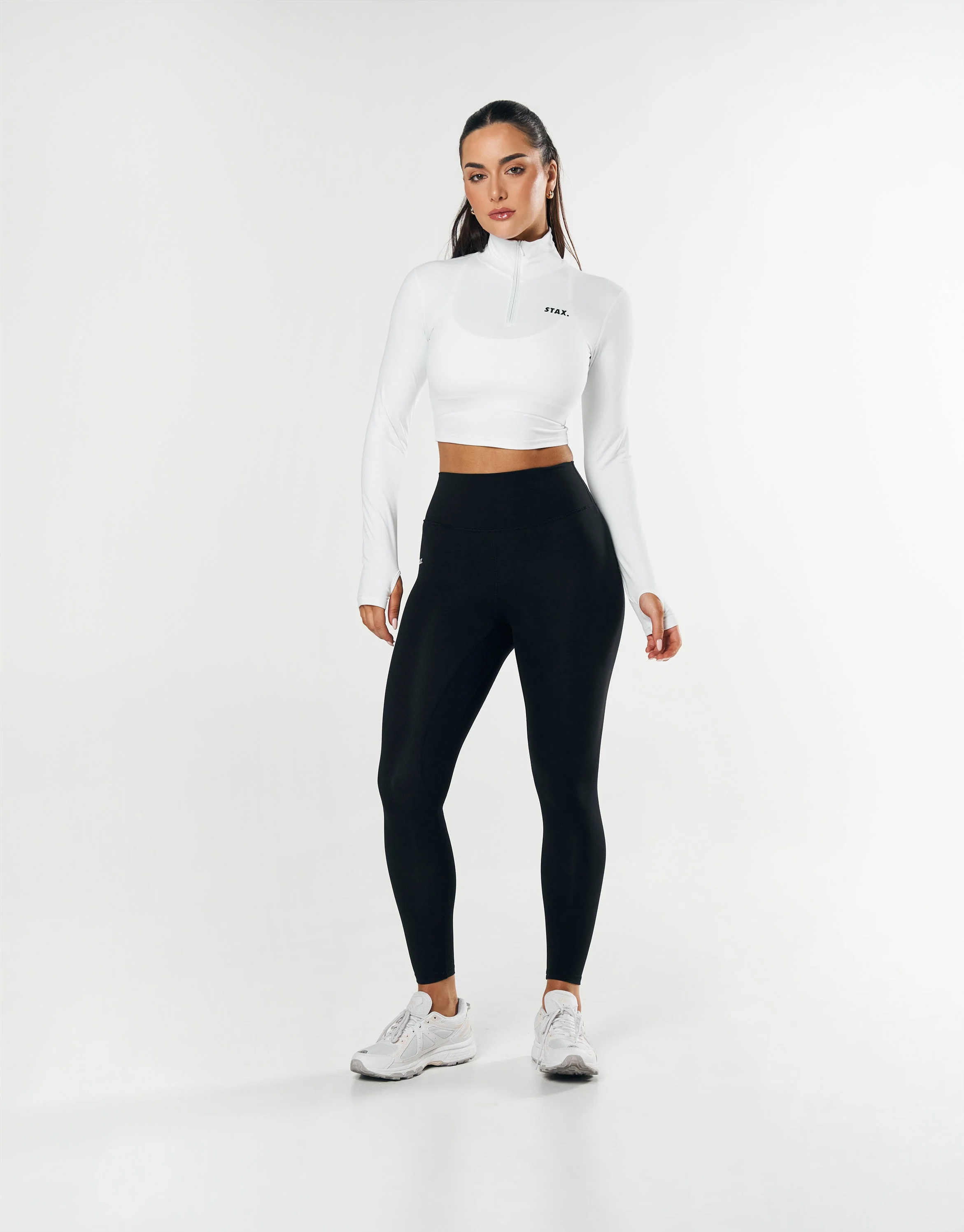 Long Sleeve Zip Crop NANDEX™ - White - Image 10