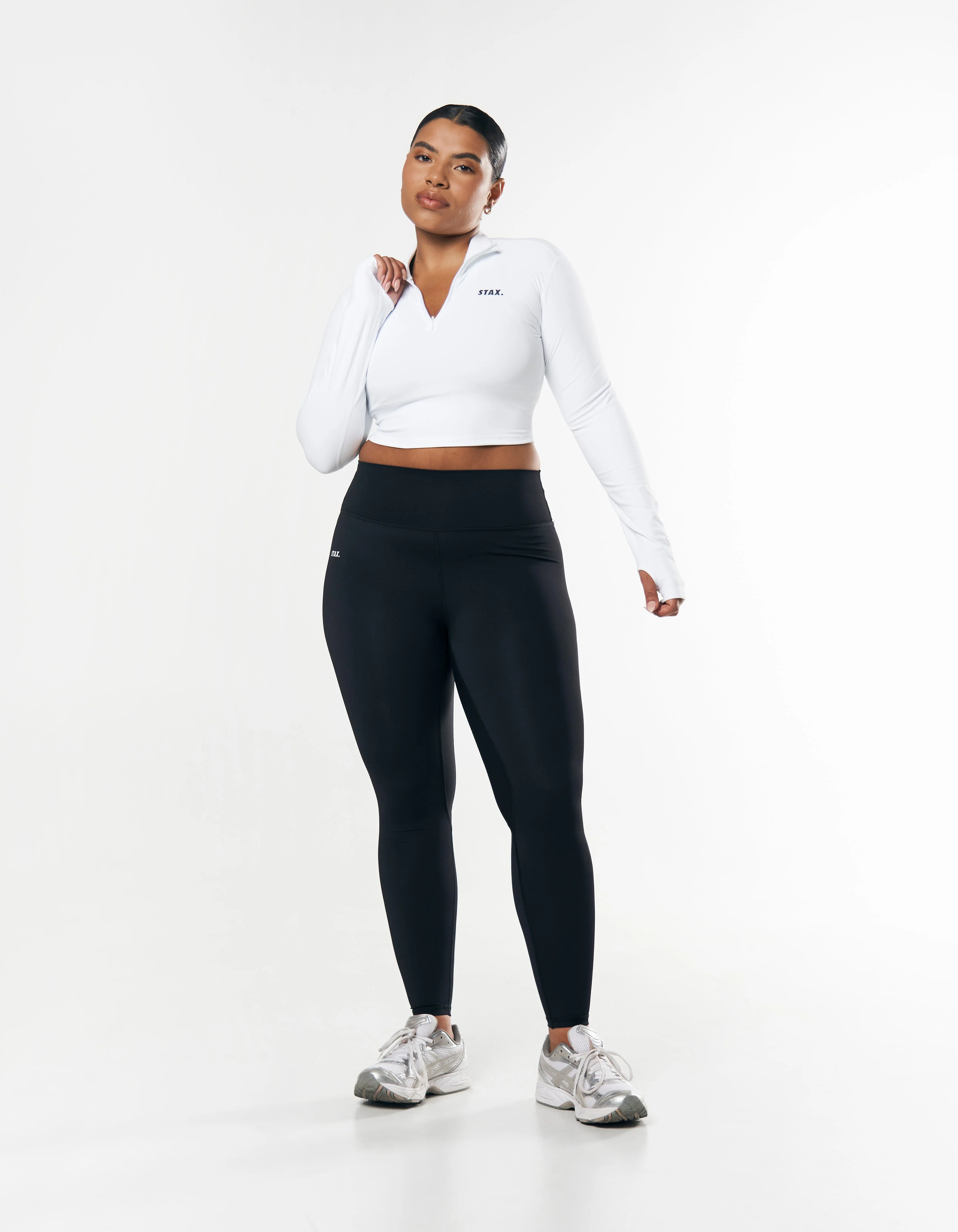Long Sleeve Zip Crop NANDEX™ - White - Image 11