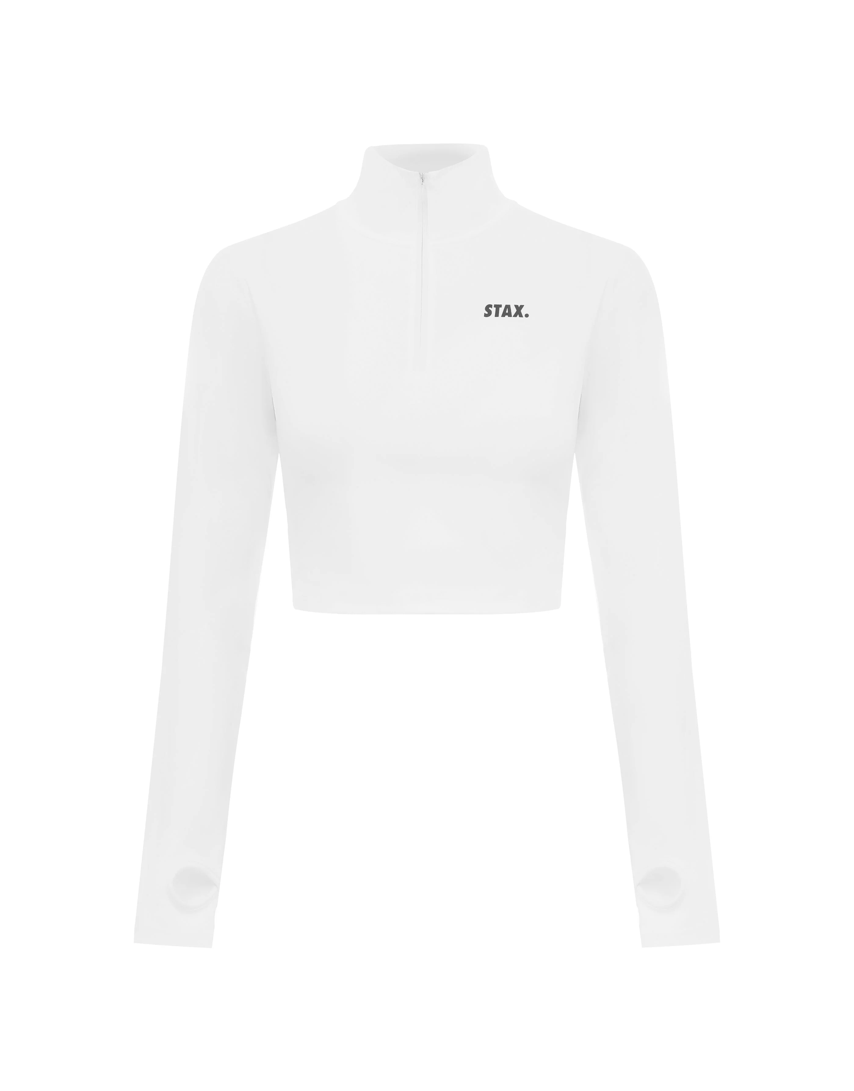 Long Sleeve Zip Crop NANDEX™ - White - Image 14