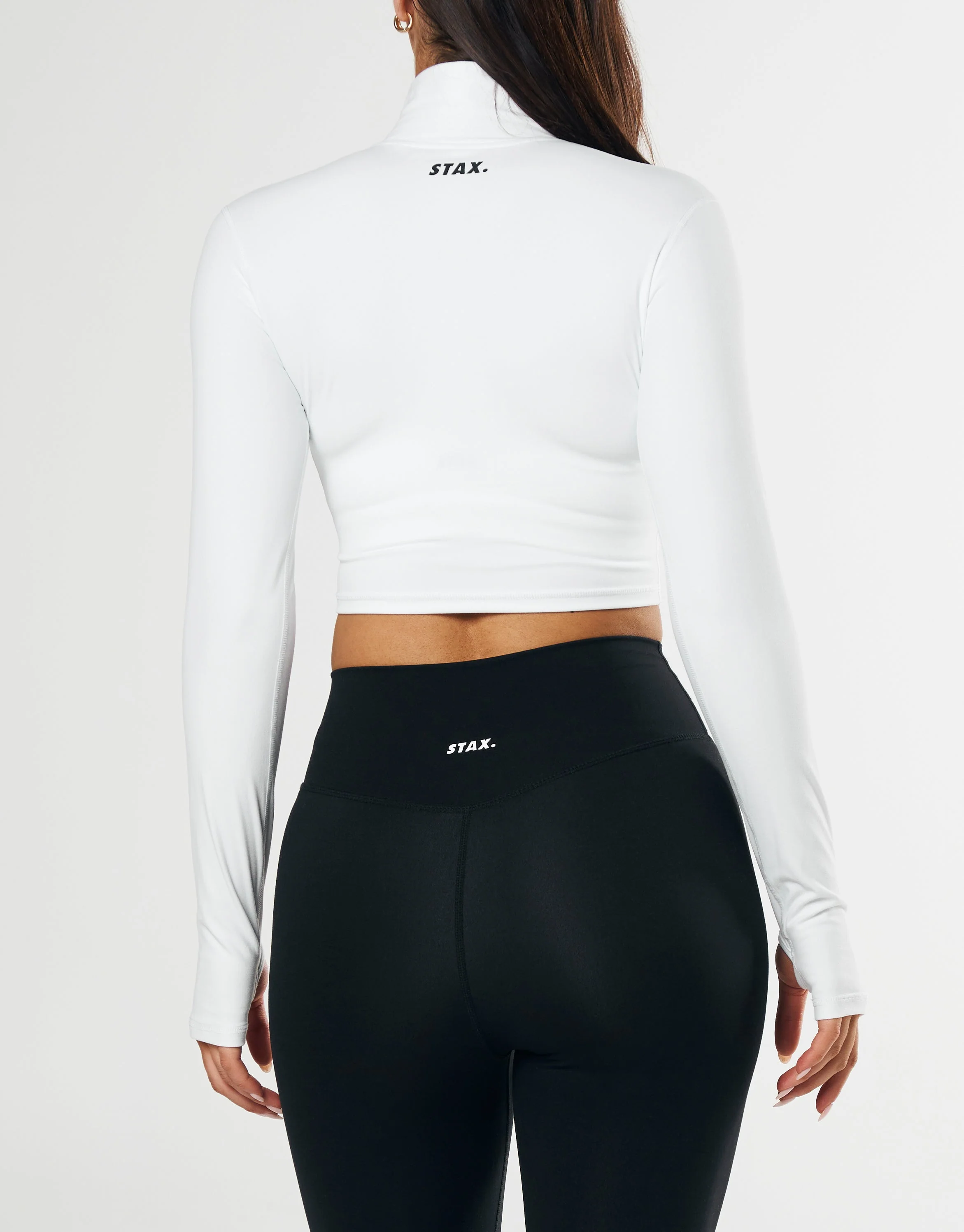 Long Sleeve Zip Crop NANDEX™ - White - Image 5