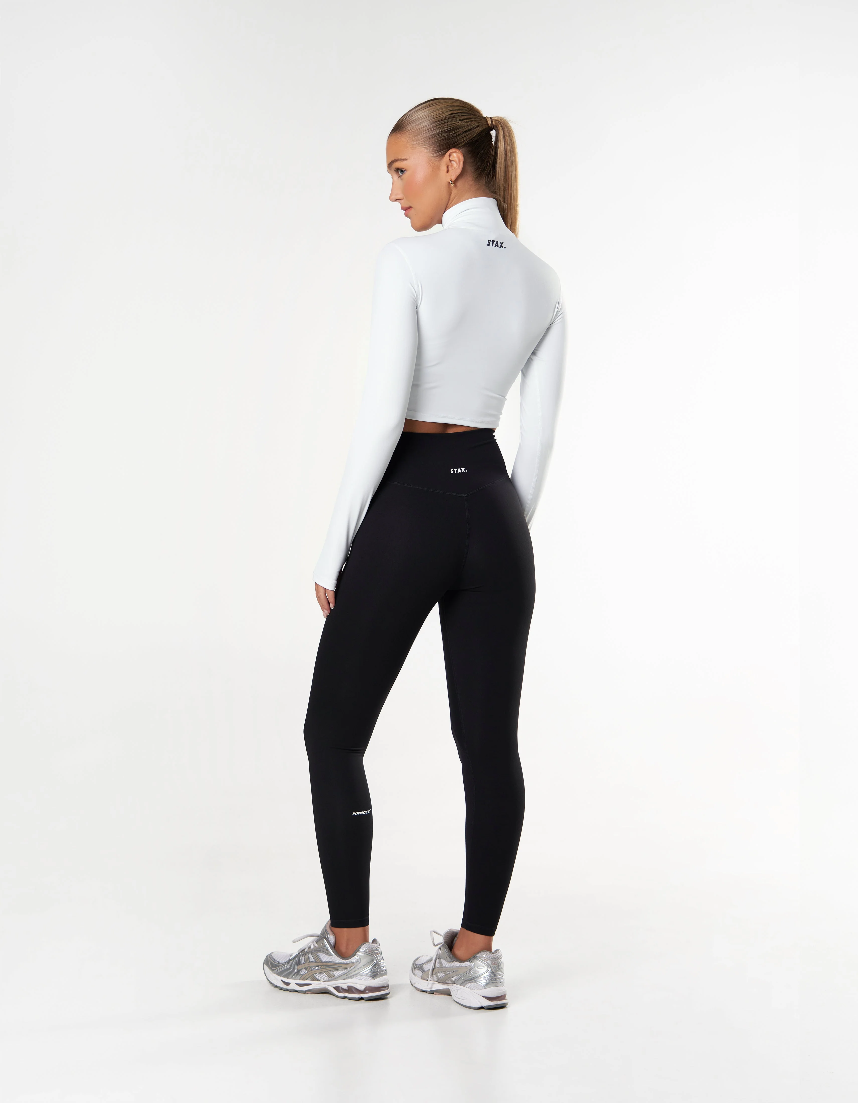 Long Sleeve Zip Crop NANDEX™ - White - Image 7