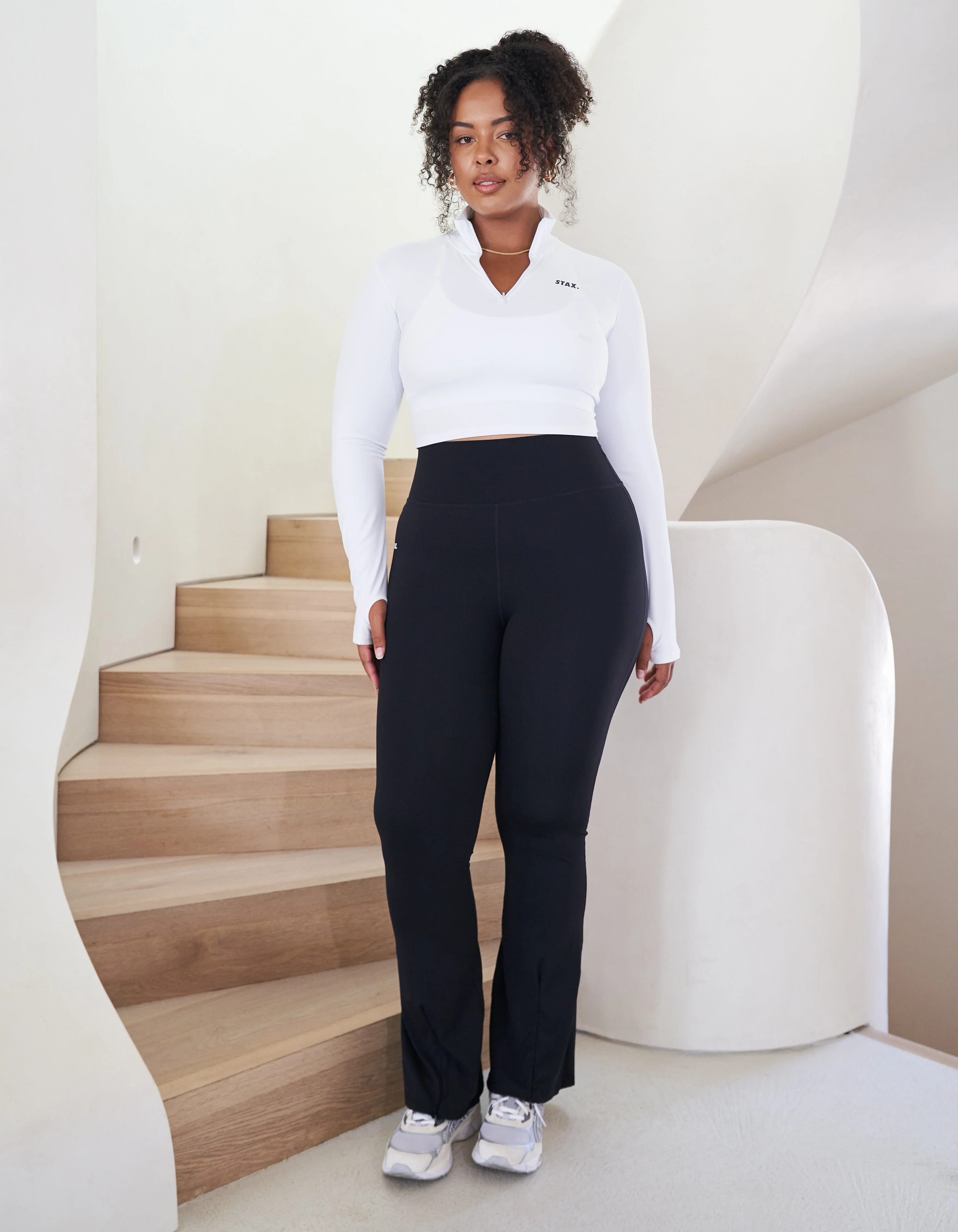 Long Sleeve Zip Crop NANDEX™ - White - Image 9