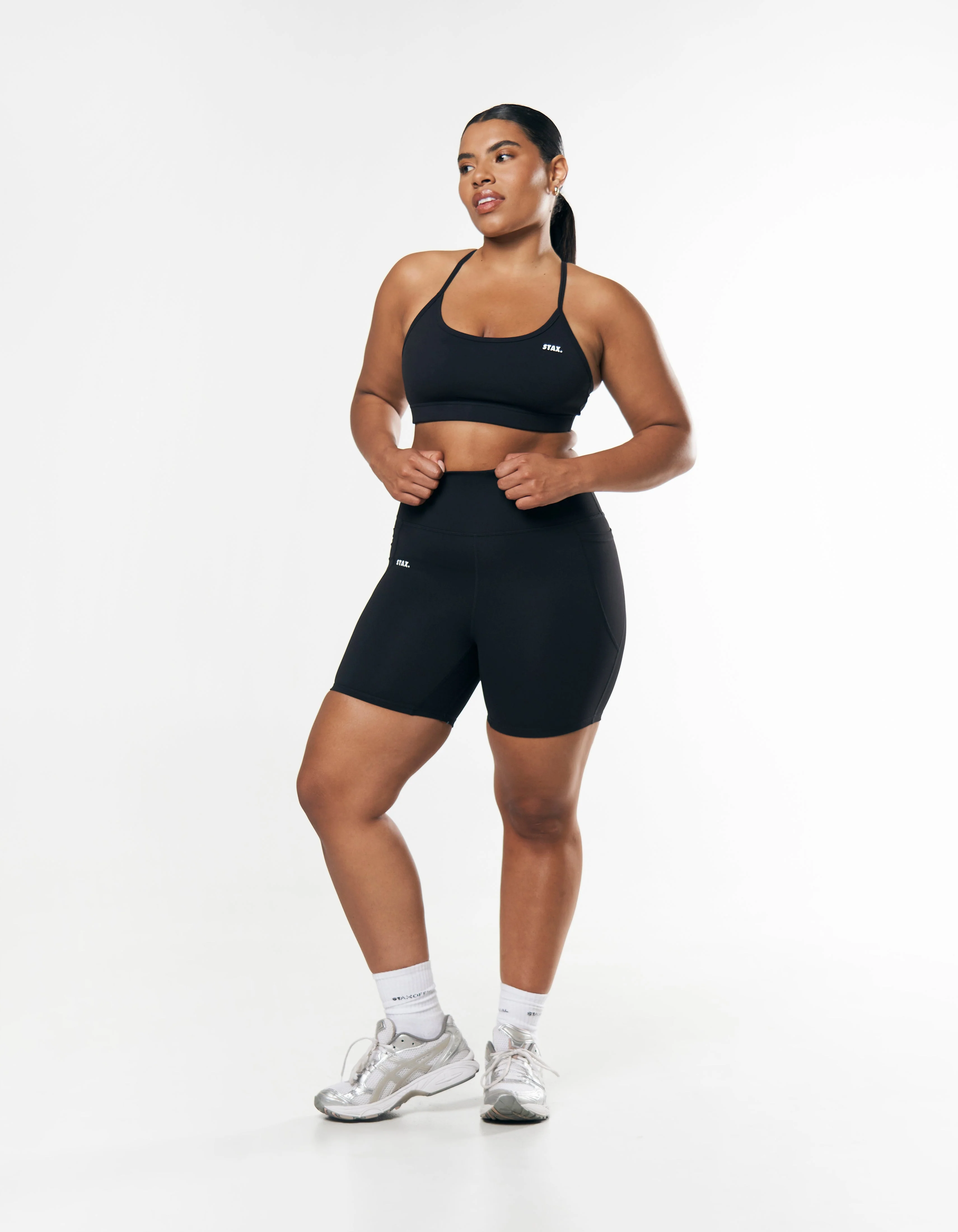 Phone Pocket Midi Bike Shorts NANDEX™ - Black - Image 3