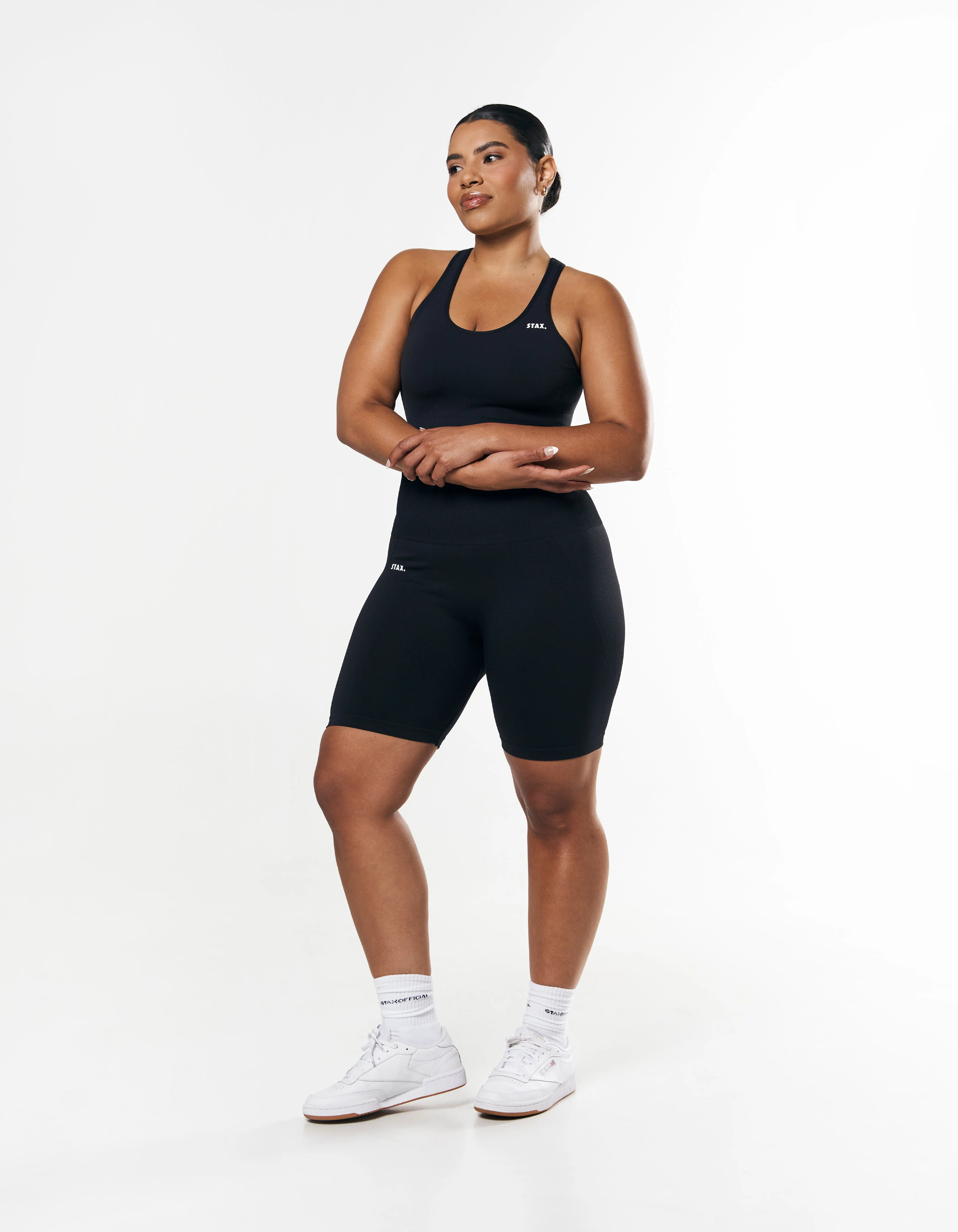 Premium Seamless Midi Bike Shorts - Astro - Image 11