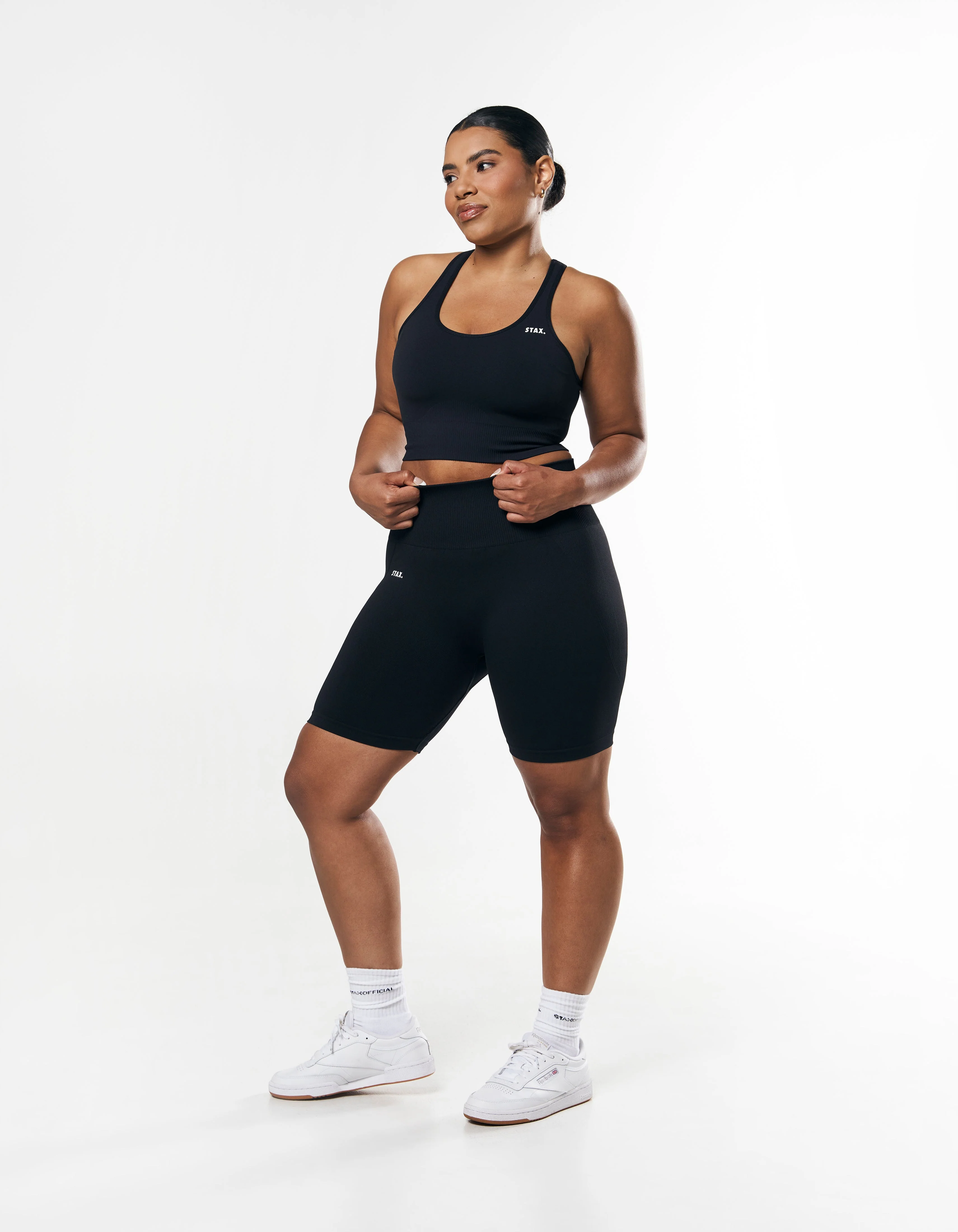 Premium Seamless Midi Bike Shorts - Astro - Image 5